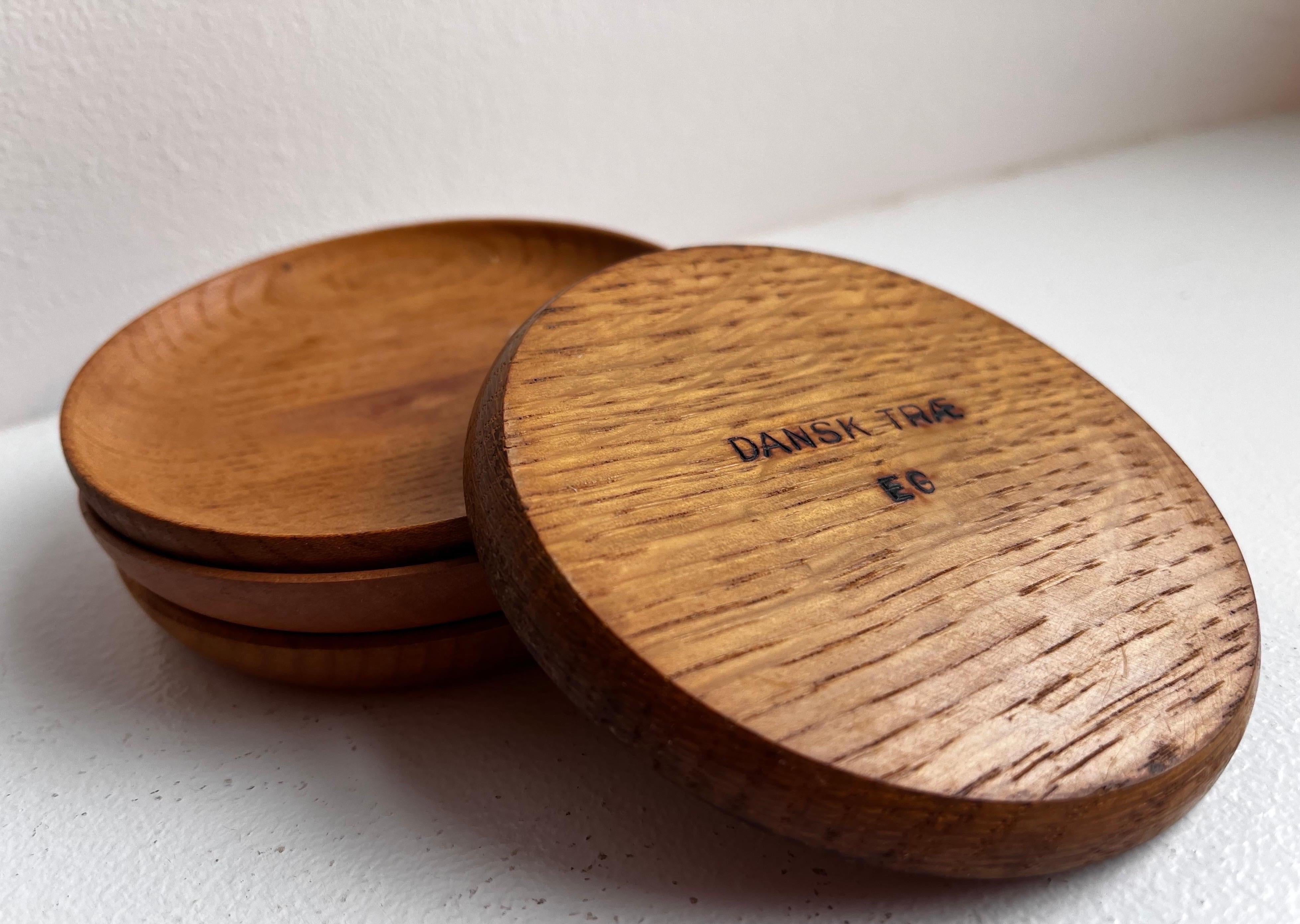 Set of Four Dansk Mixed Woods Drink Coasters In Good Condition In Philadelphia, PA