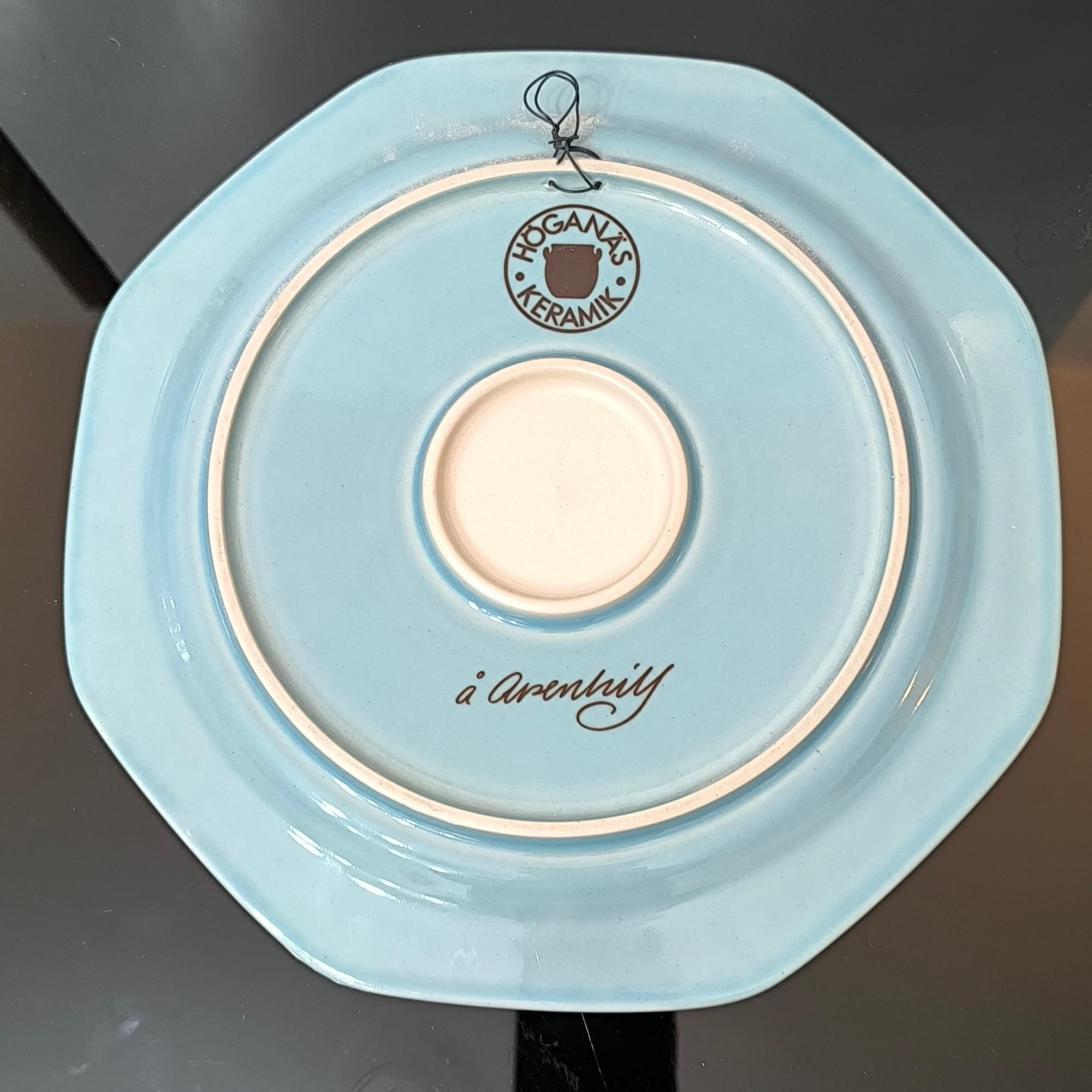 Set of Four Decorative Plates by Åke Arenhill for Höganäs Keramik, Sweden, 1960s In Excellent Condition For Sale In Bochum, NRW