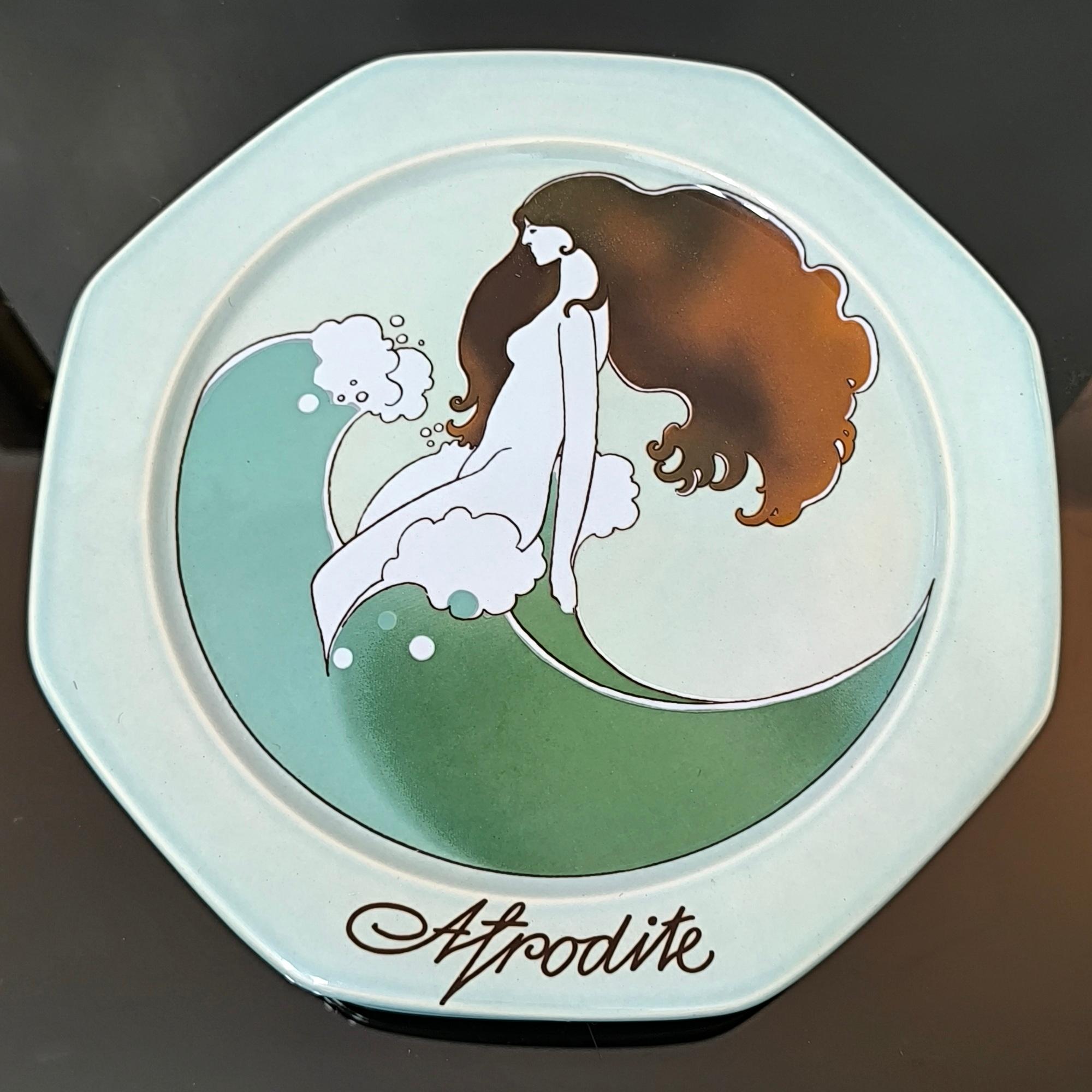 Set of Four Decorative Plates by Åke Arenhill for Höganäs Keramik, Sweden, 1960s For Sale 1