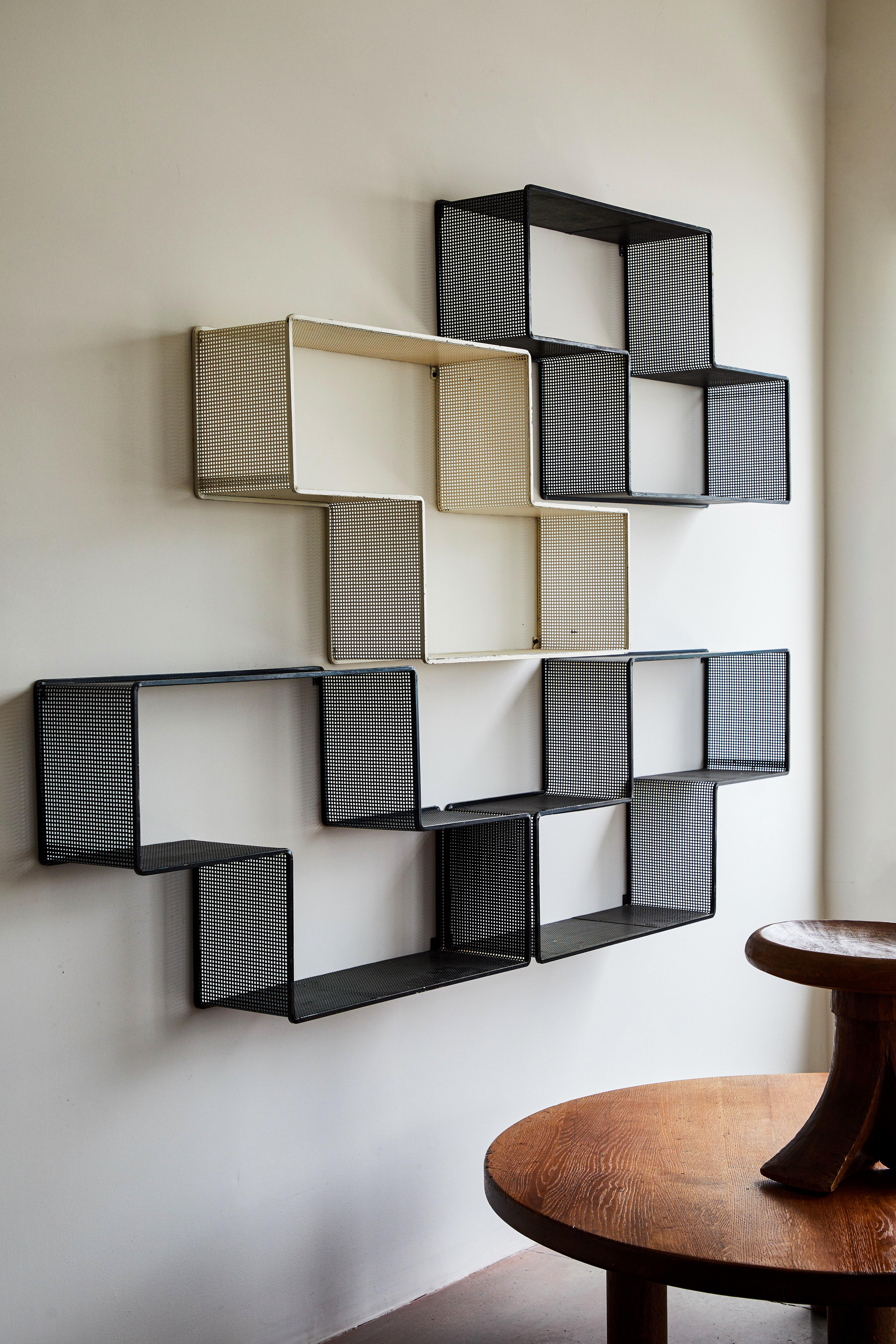 Set of Four Dedal Shelves by Mathieu Matégot 5