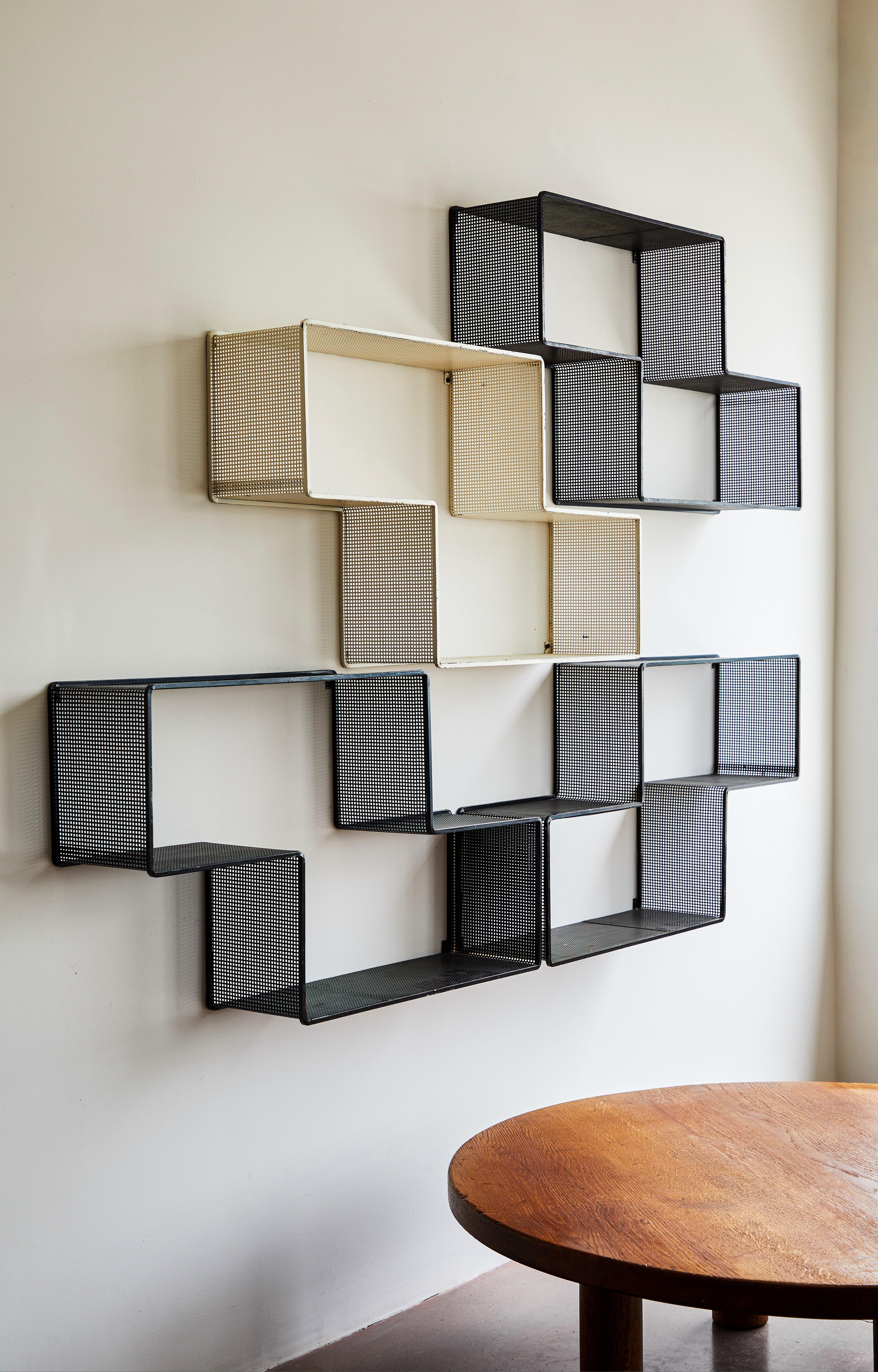 Set of Four Dedal Shelves by Mathieu Matégot 6