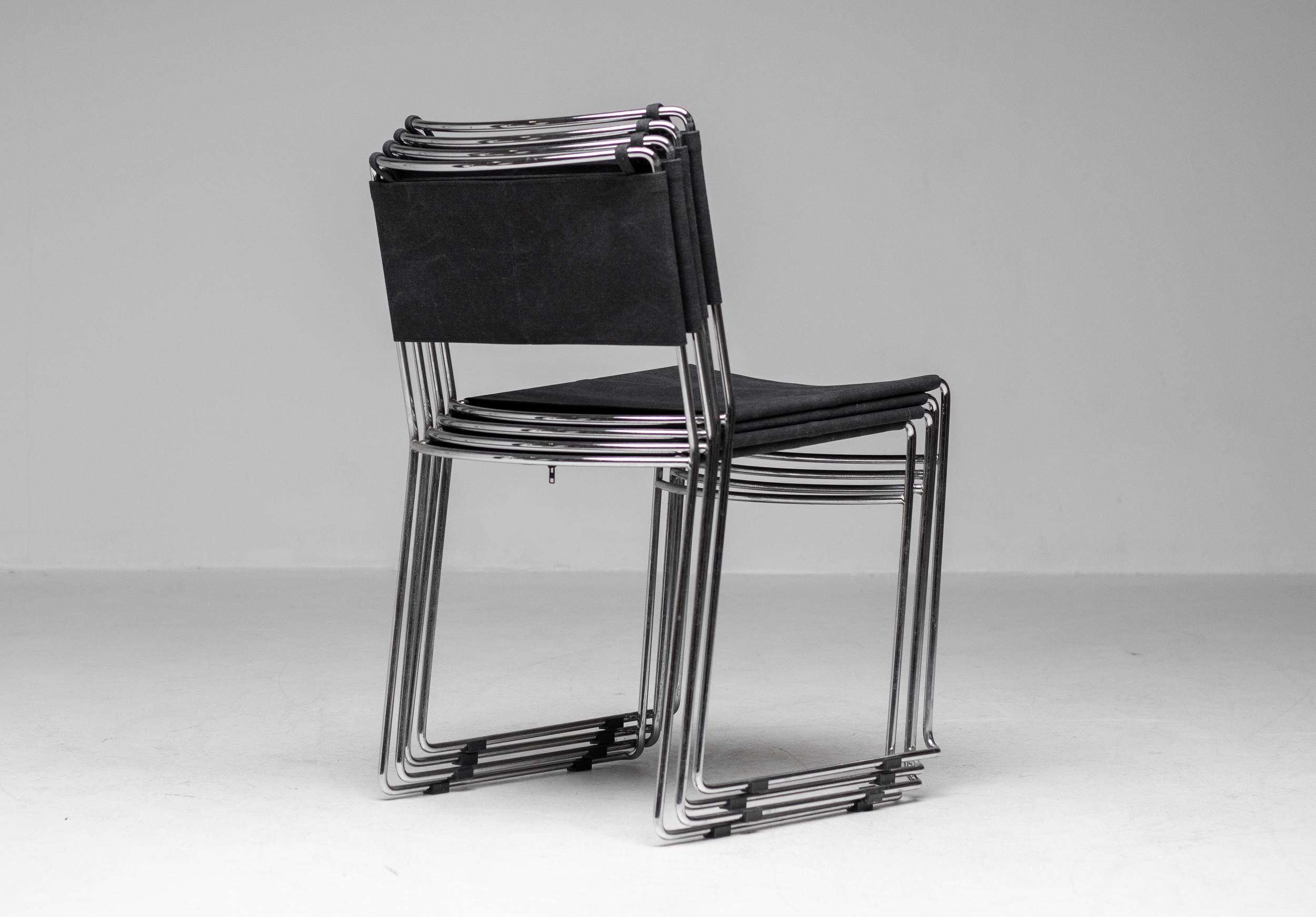 Late 20th Century Set of Four Delfina Chairs by Enzo Mari