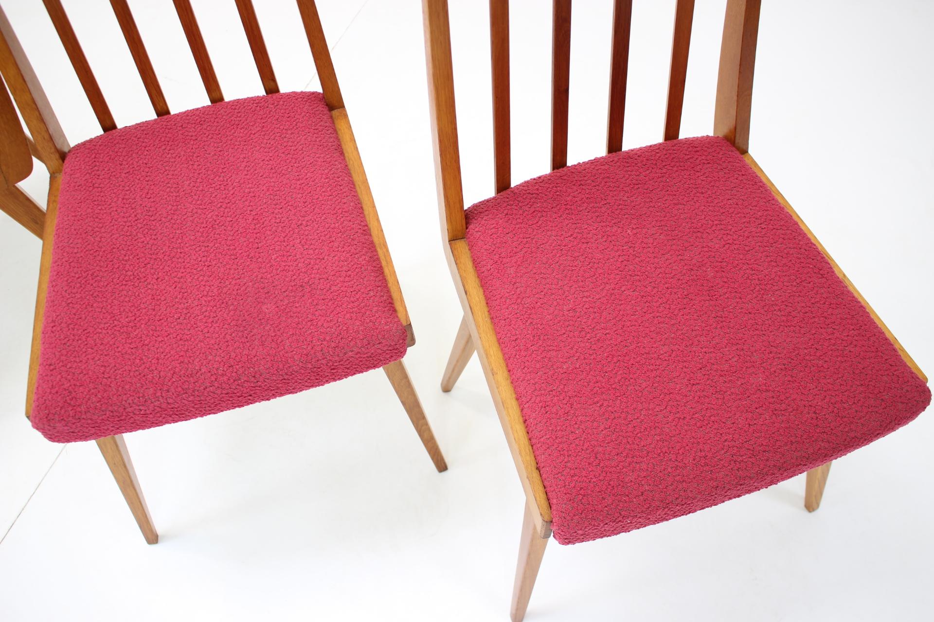 Mid-Century Modern Set of Four Design Dining Chairs, 1960's For Sale