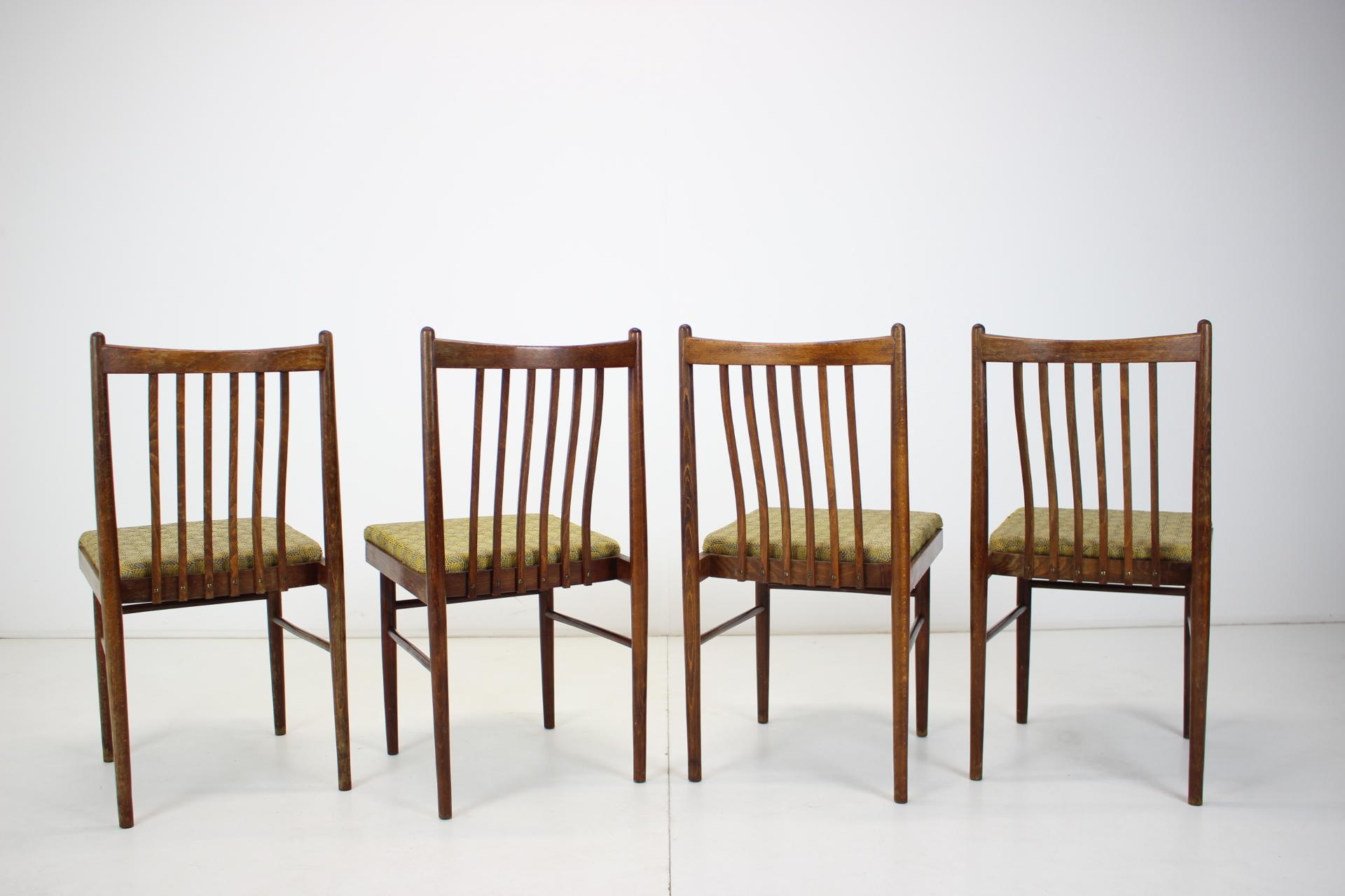 Italian Set of Four Design Dining Chairs, 1970's For Sale