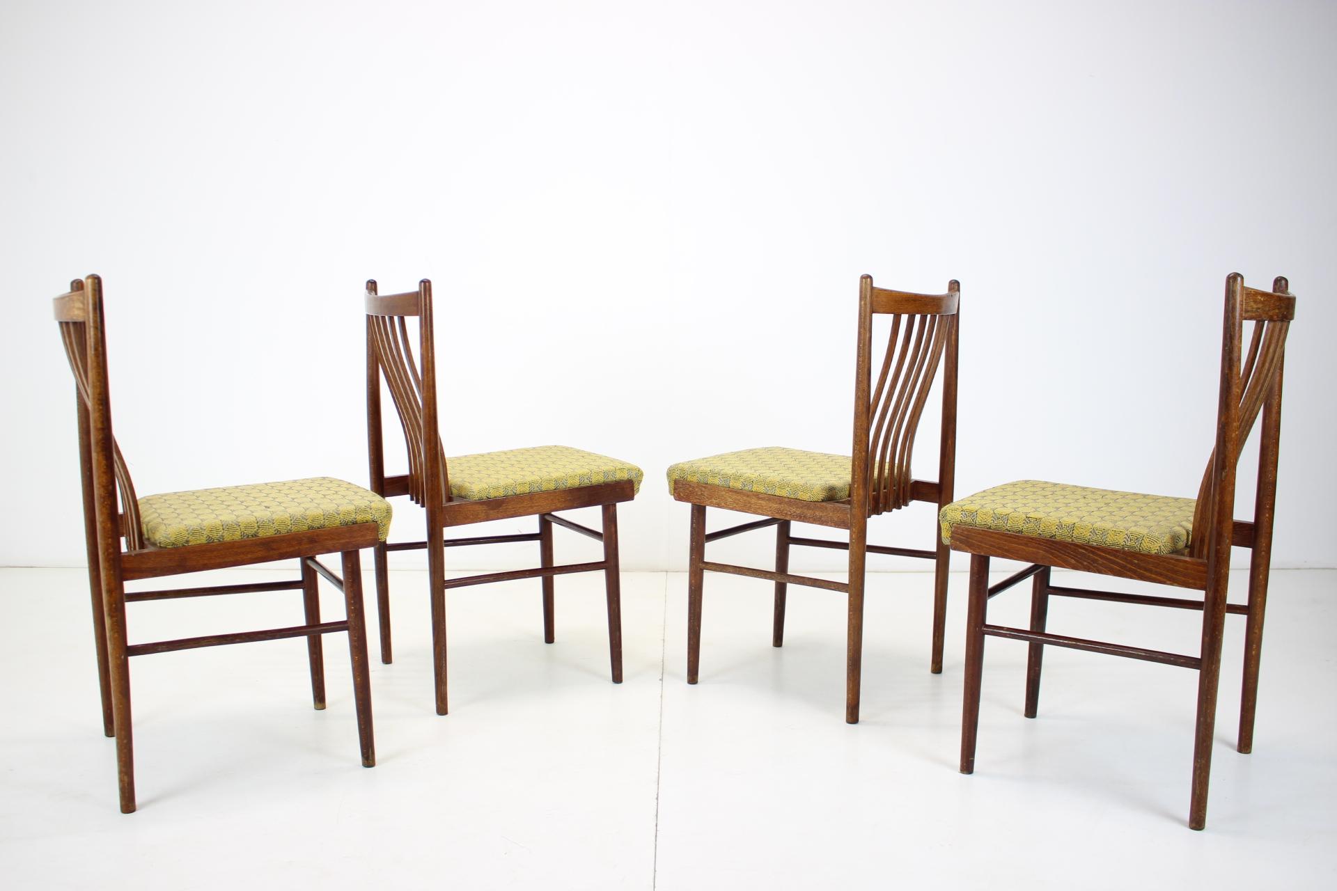 Set of Four Design Dining Chairs, 1970's In Good Condition For Sale In Praha, CZ
