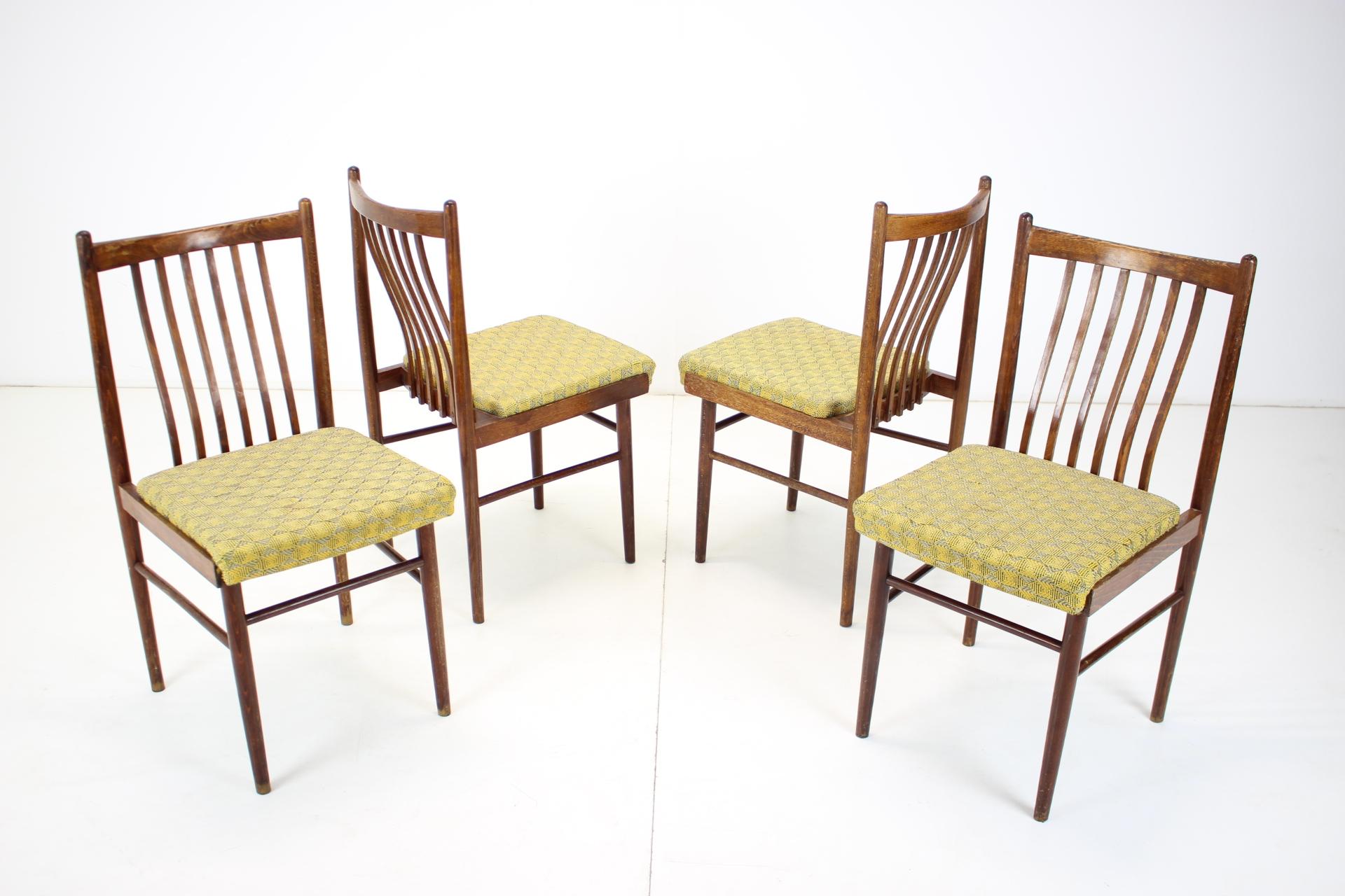 Late 20th Century Set of Four Design Dining Chairs, 1970's For Sale
