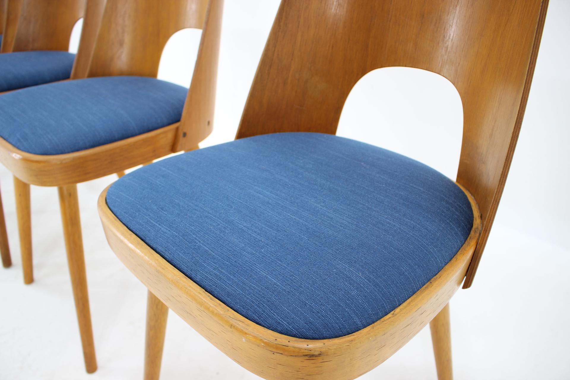 Mid-Century Modern Set of Four Design Dining Chairs by Oswald Haerdtl, 1960s For Sale