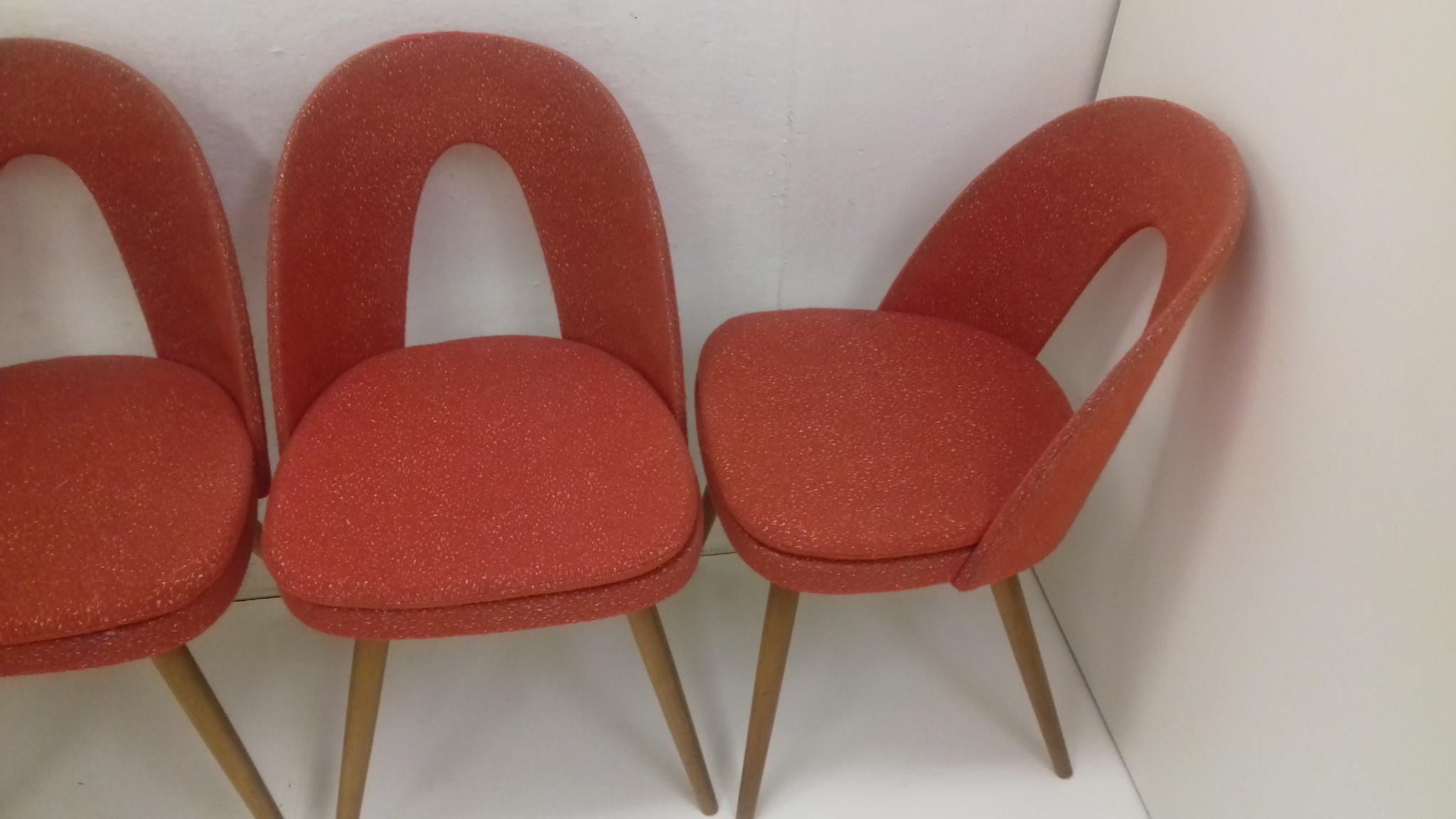 Mid-Century Modern Set of Four Design Dining Chairs Designed by Antonín Šuman, 1960s