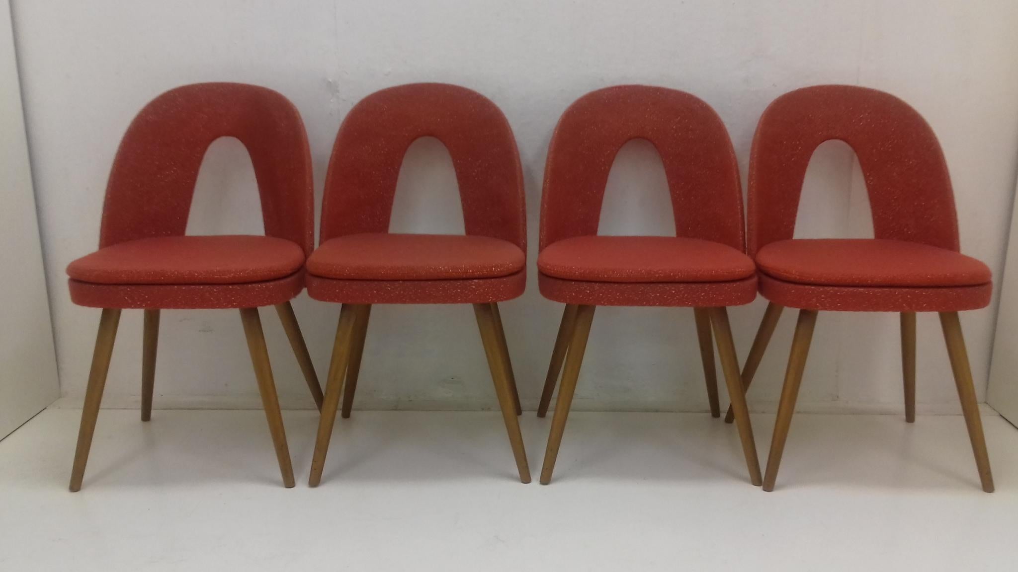 Mid-20th Century Set of Four Design Dining Chairs Designed by Antonín Šuman, 1960s