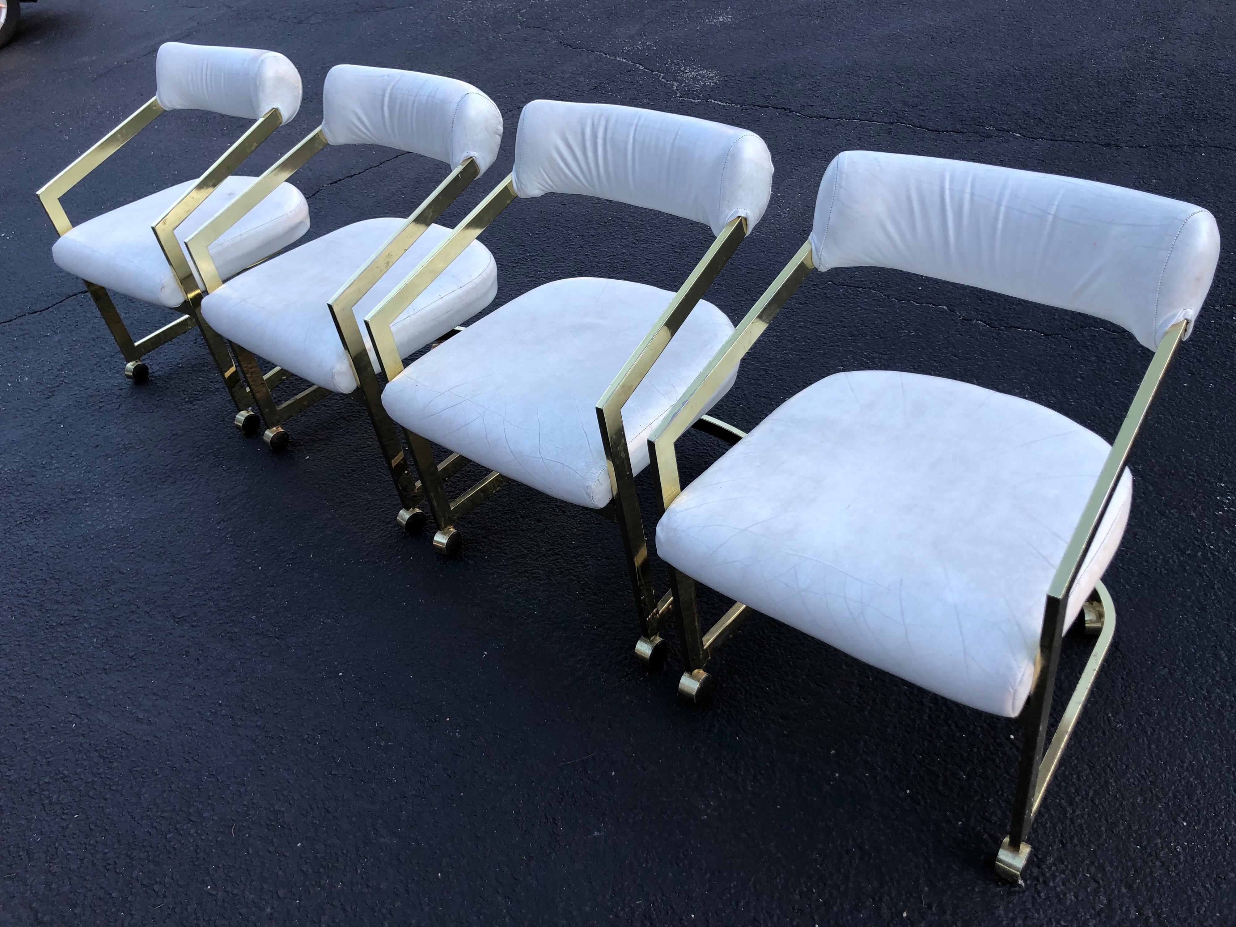 Hollywood Regency Set of Four Design Institute of America Chairs