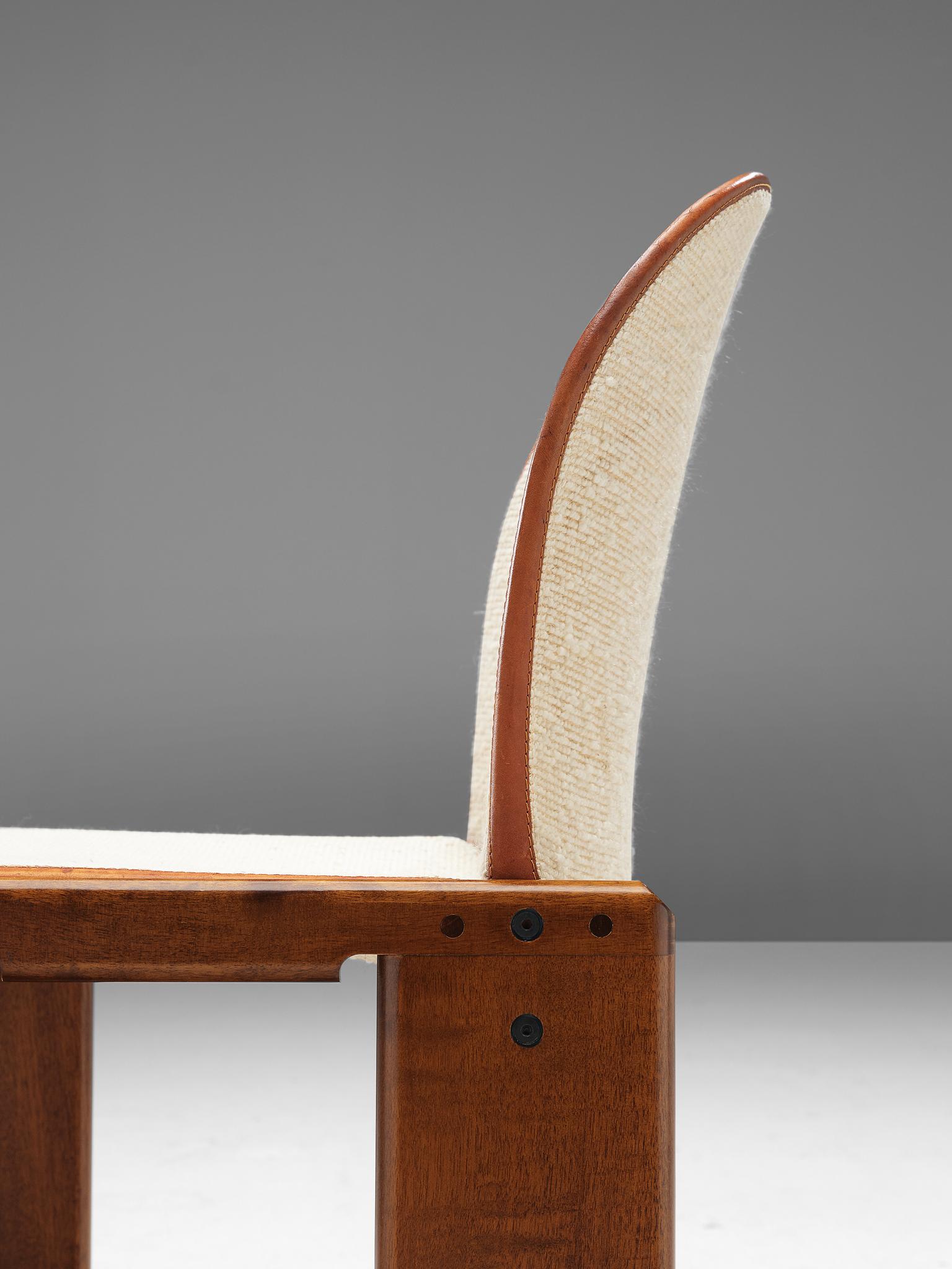 Late 20th Century Set of Four 'Dialogo' Chairs in Ivory Upholstery by Afra & Tobia Scarpa
