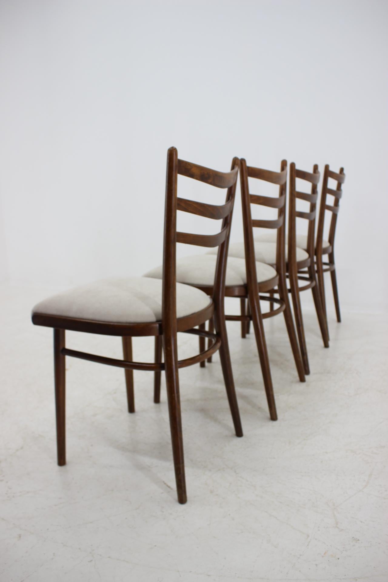Upholstery Set of Four Dining Chair by Interier Praha, 1970s