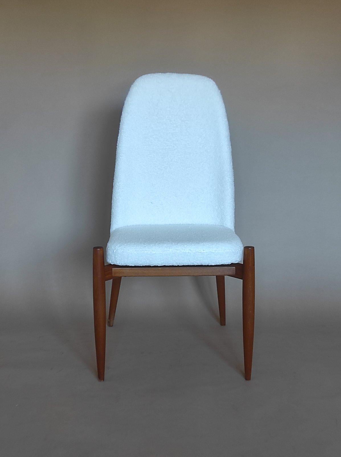 Juego de cuatro sillas de comedor de Miroslav Navratil Años 70 en venta 4