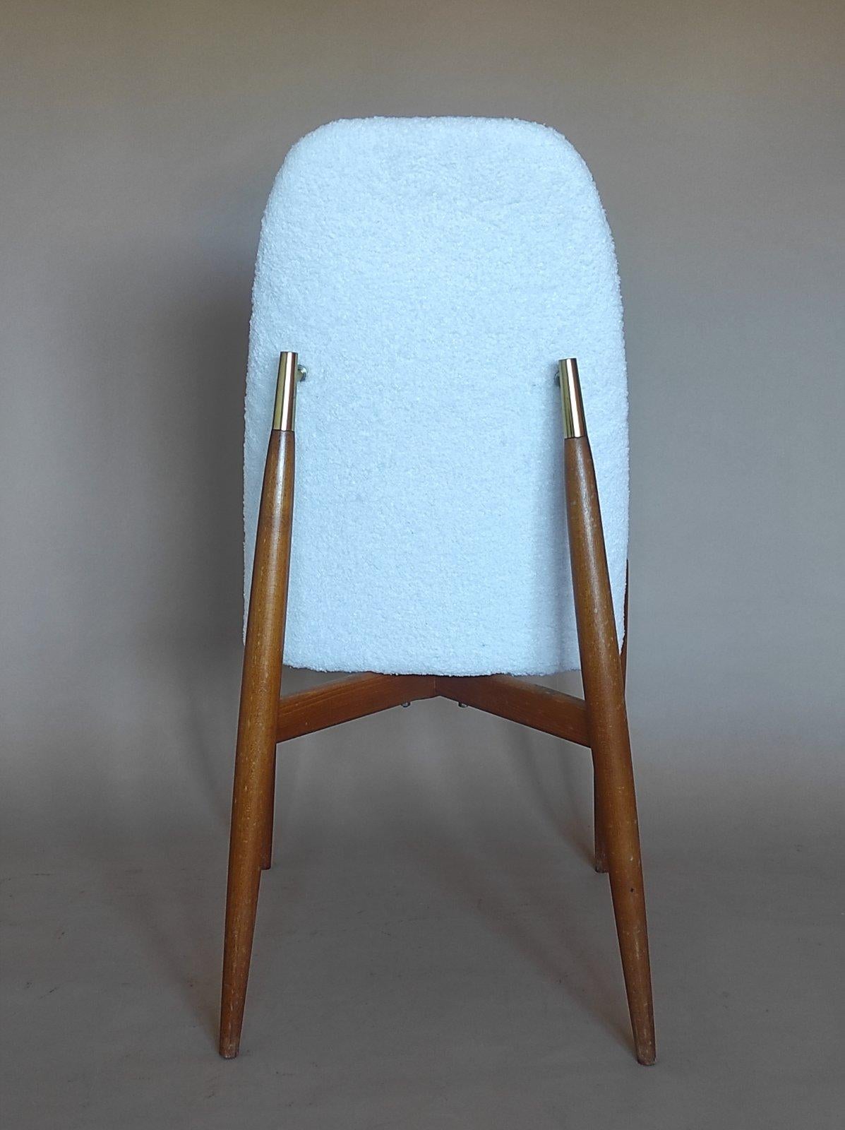 Juego de cuatro sillas de comedor de Miroslav Navratil Años 70 en venta 5
