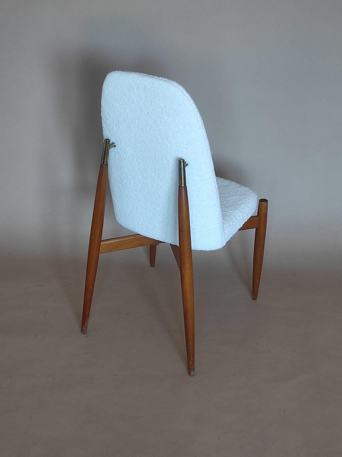 Juego de cuatro sillas de comedor de Miroslav Navratil Años 70 en venta 6