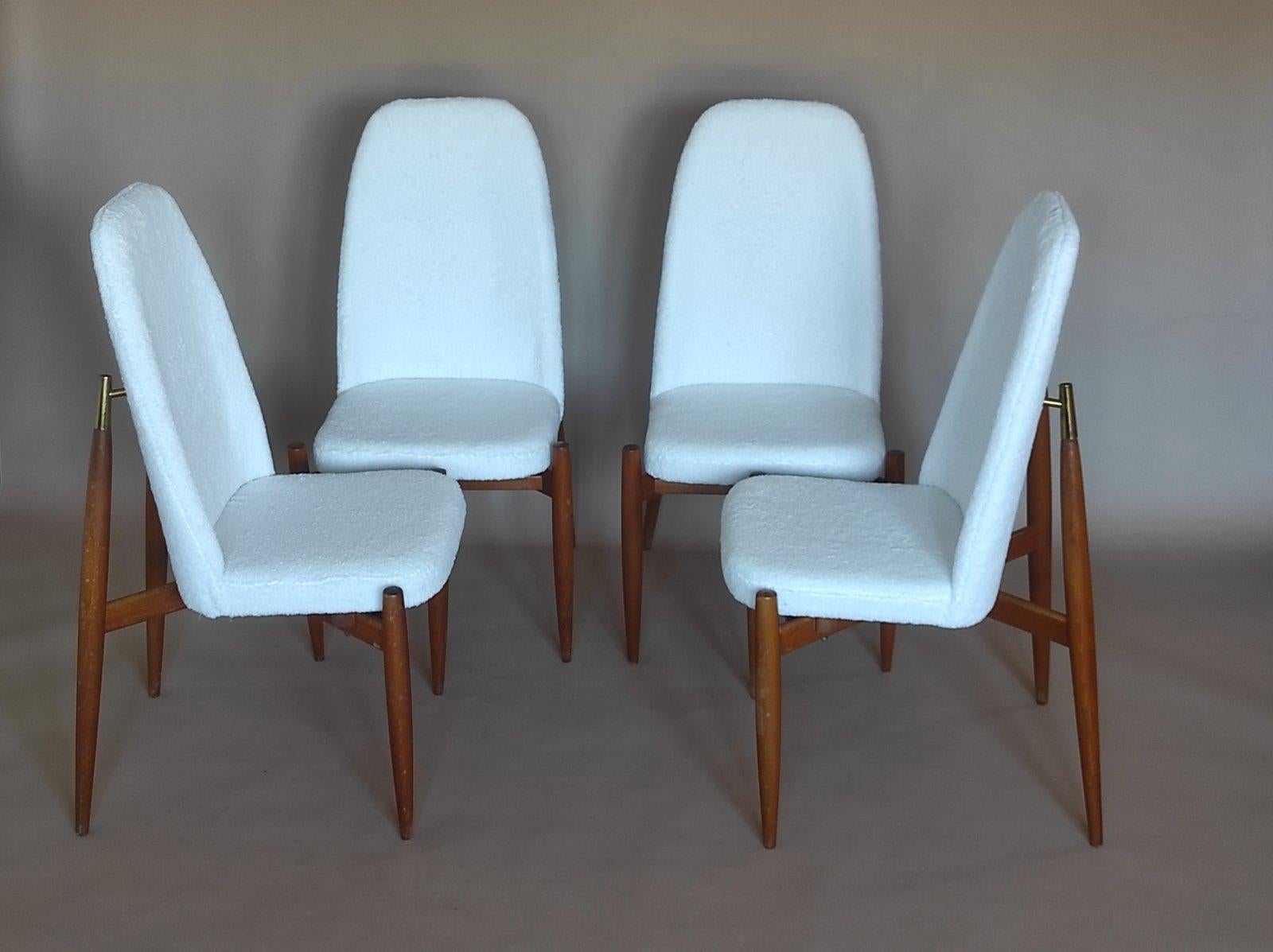 Juego de cuatro sillas de comedor de Miroslav Navratil Años 70 en Bueno estado para la venta en Čelinac, BA
