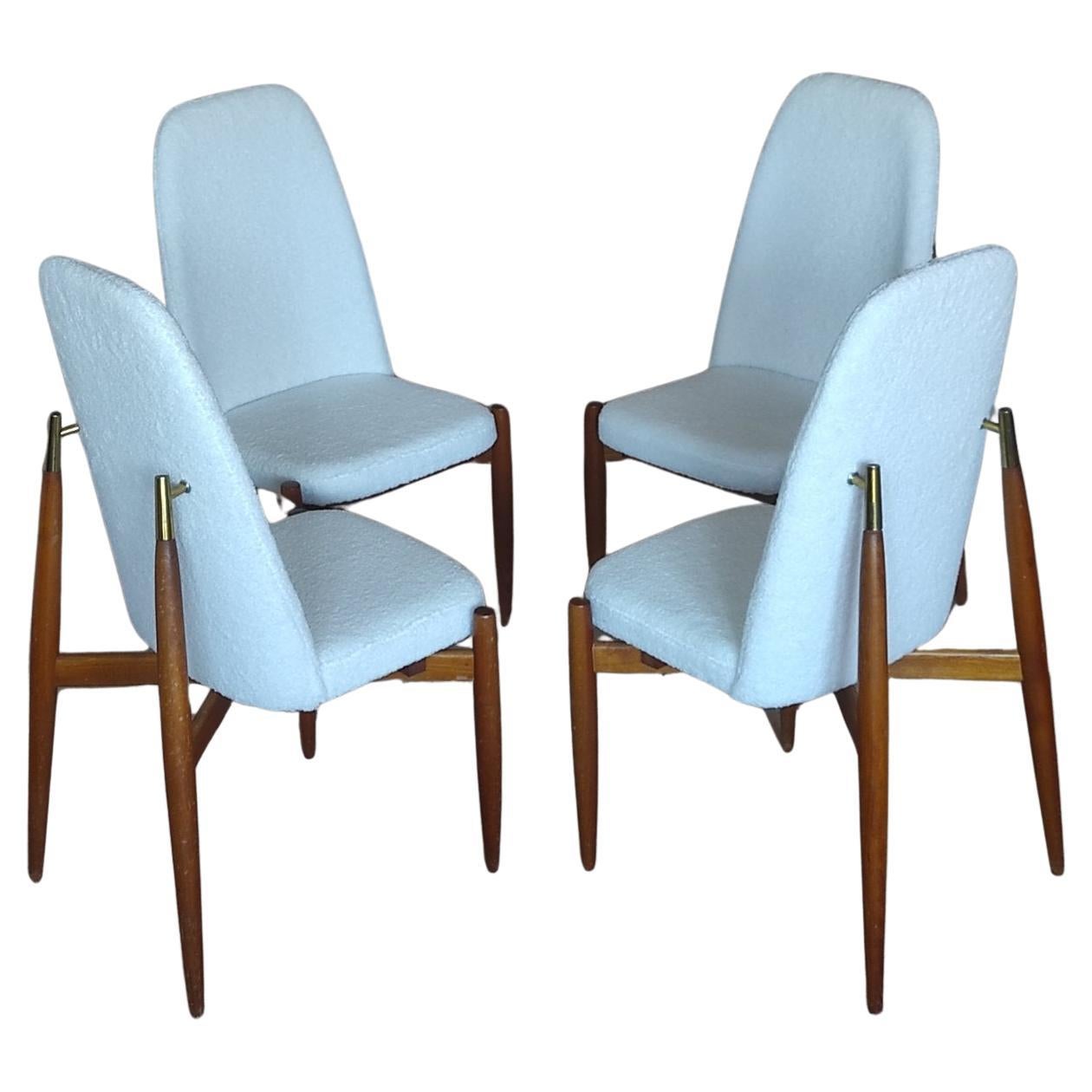 Set Of Four Dining Chair By Miroslav Navratil 1970s