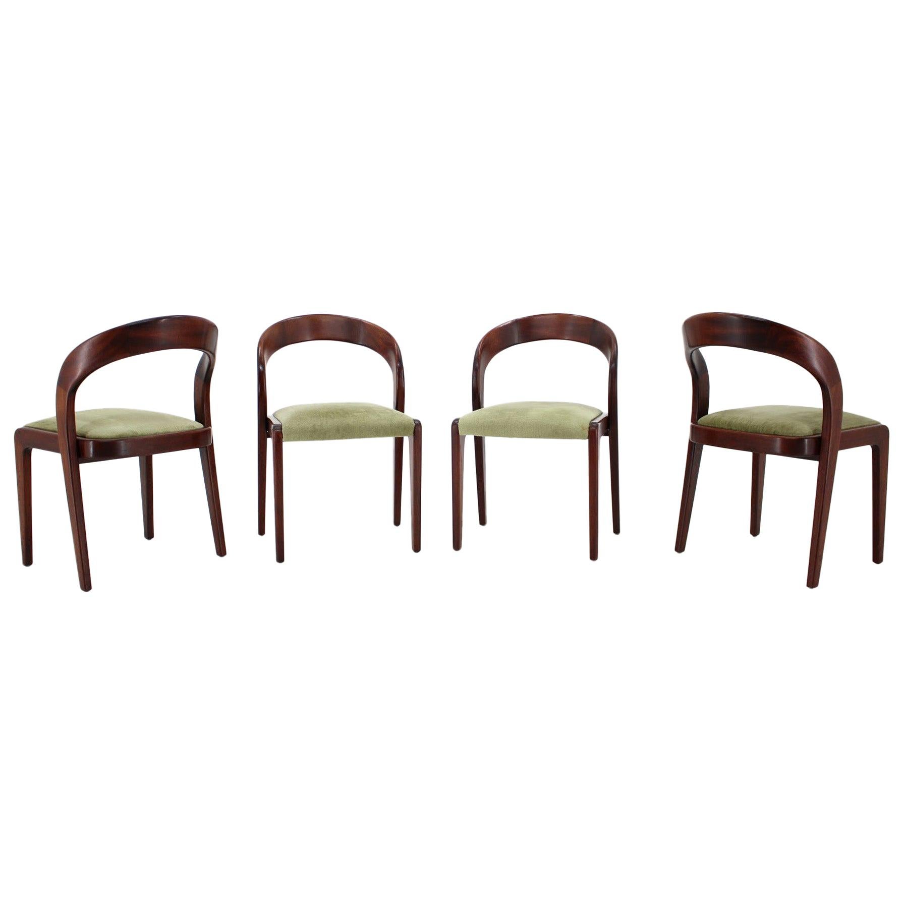 Set of Four Modernist Dining Chairs by Rego Moderne Möbel For Sale at