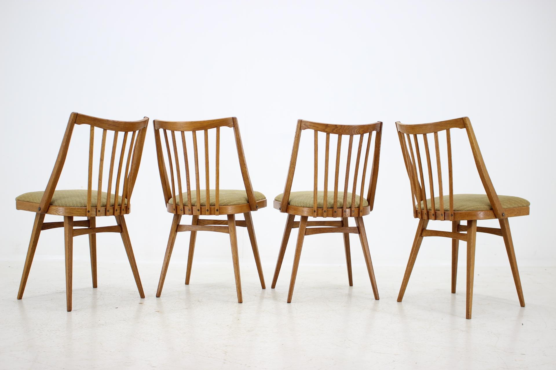 Czech Set of Four Dining Chairs, 1965