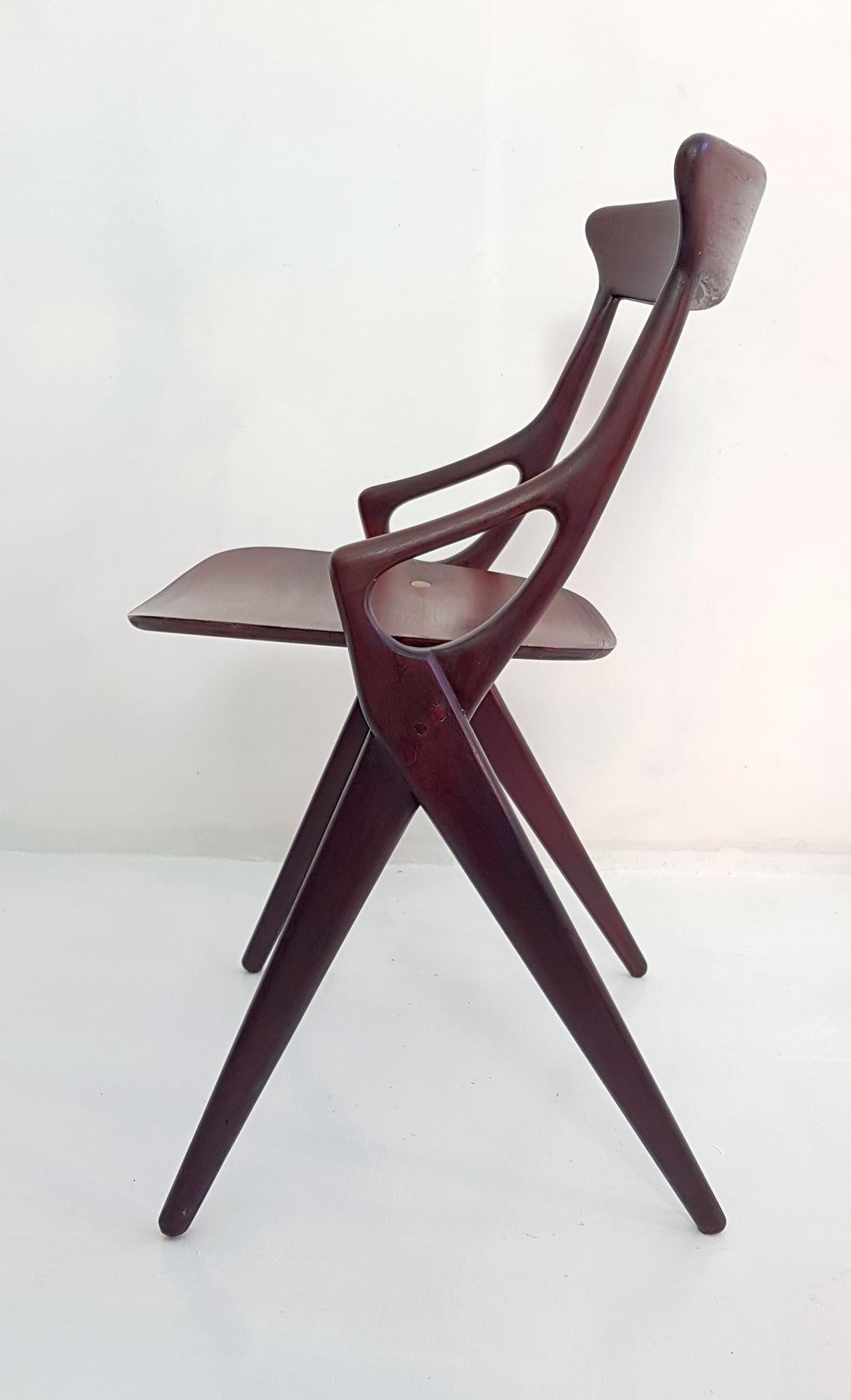 Set of 4 Dining Chairs by Arne Hovmand Olsen for Mogens Kold Denmark 1959 1