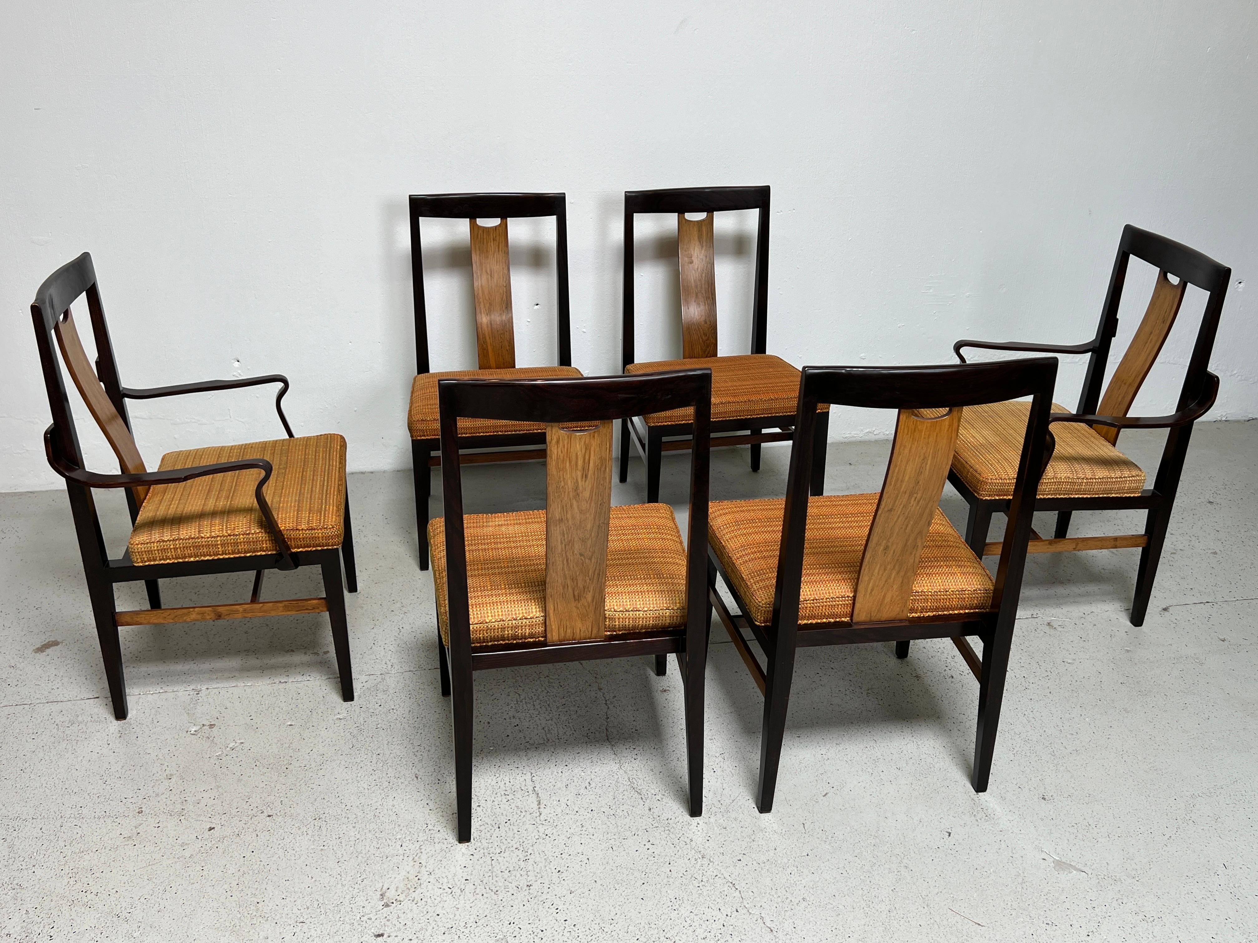 Set of Four Dining Chairs by Edward Wormley for Dunbar  For Sale 7