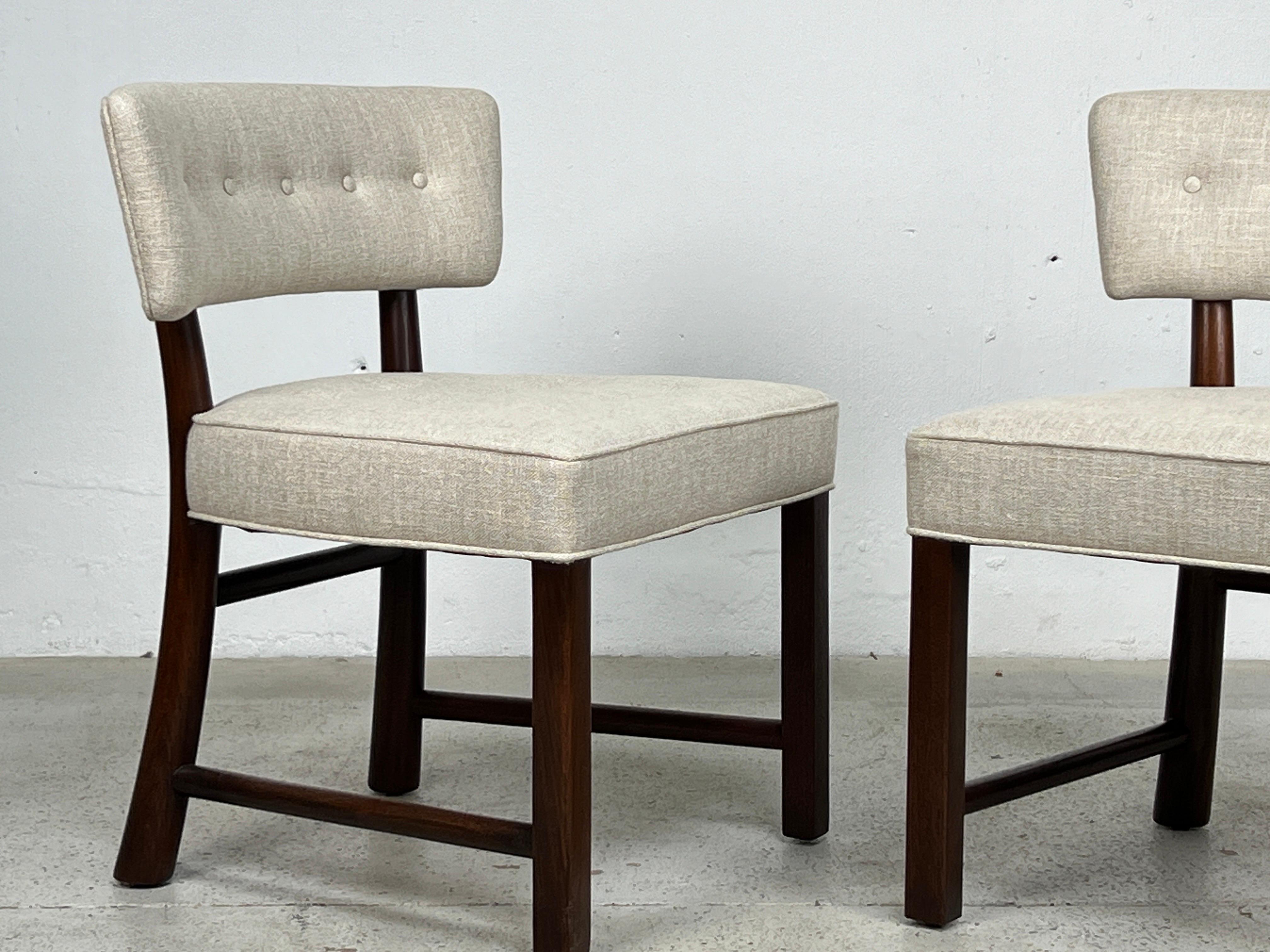 Set of Four Dining Chairs by Edward Wormley for Dunbar For Sale 10