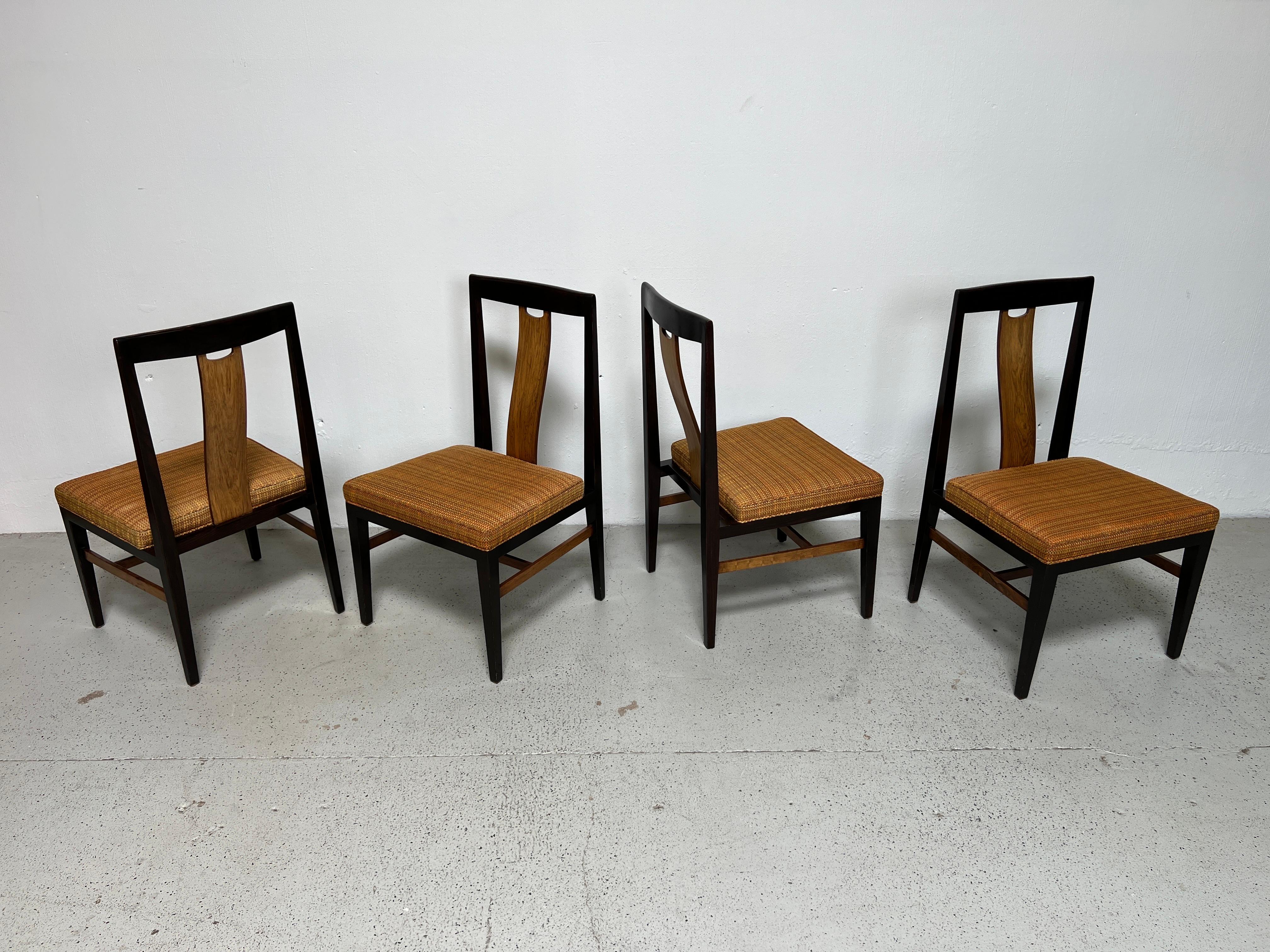 Set of Four Dining Chairs by Edward Wormley for Dunbar  In Good Condition For Sale In Dallas, TX