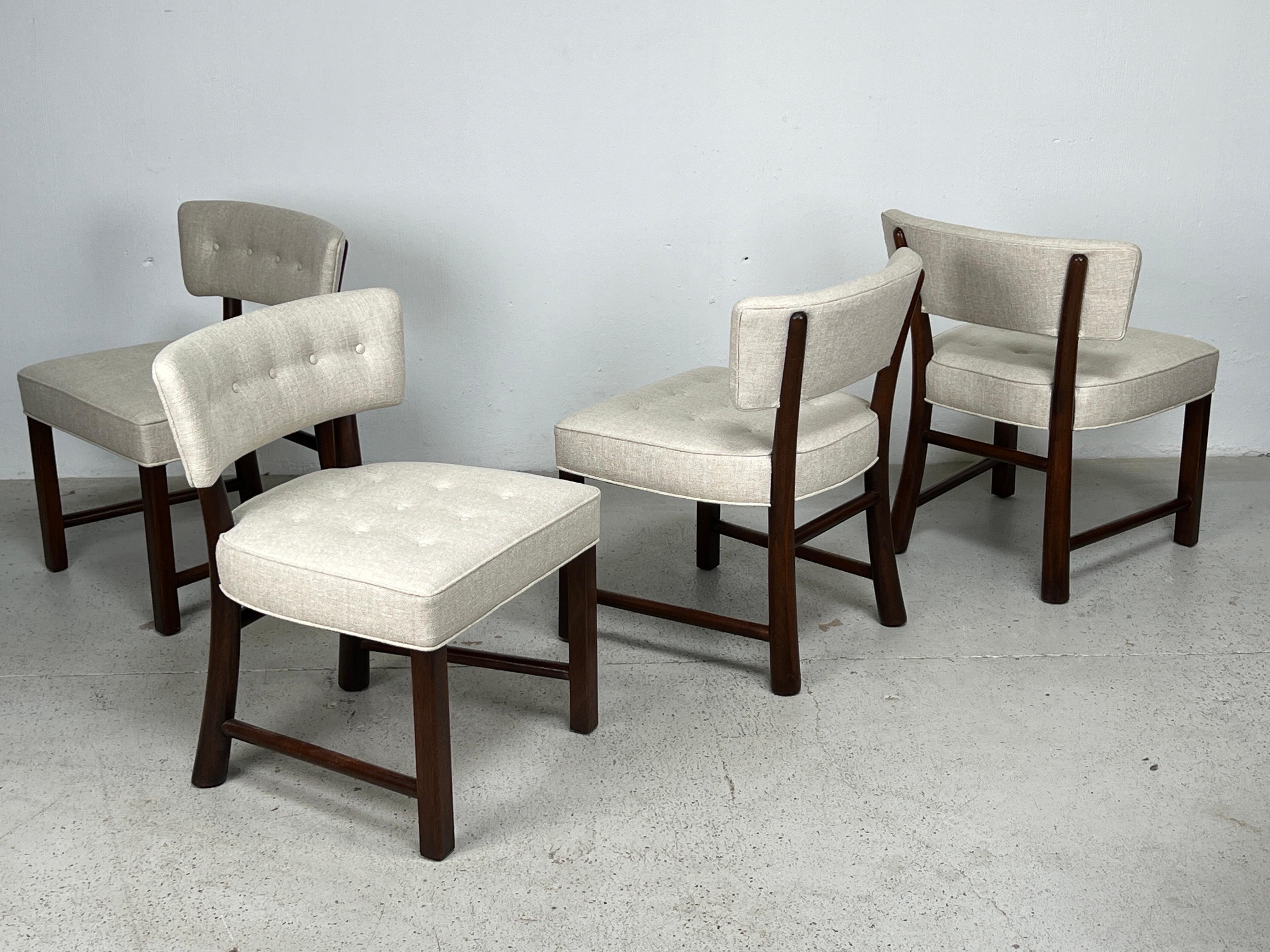 Set of Four Dining Chairs by Edward Wormley for Dunbar In Good Condition For Sale In Dallas, TX