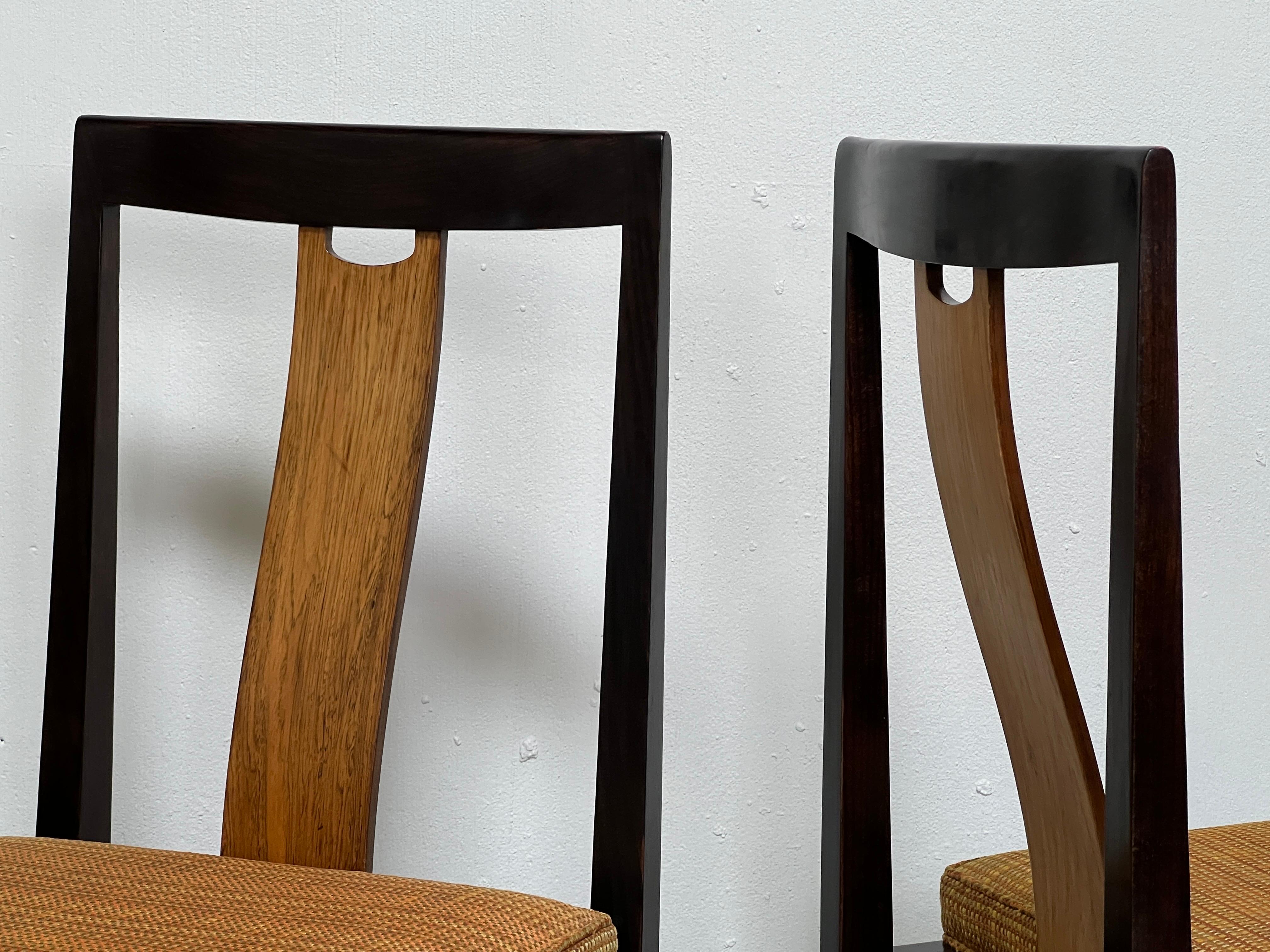 Ash Set of Four Dining Chairs by Edward Wormley for Dunbar  For Sale