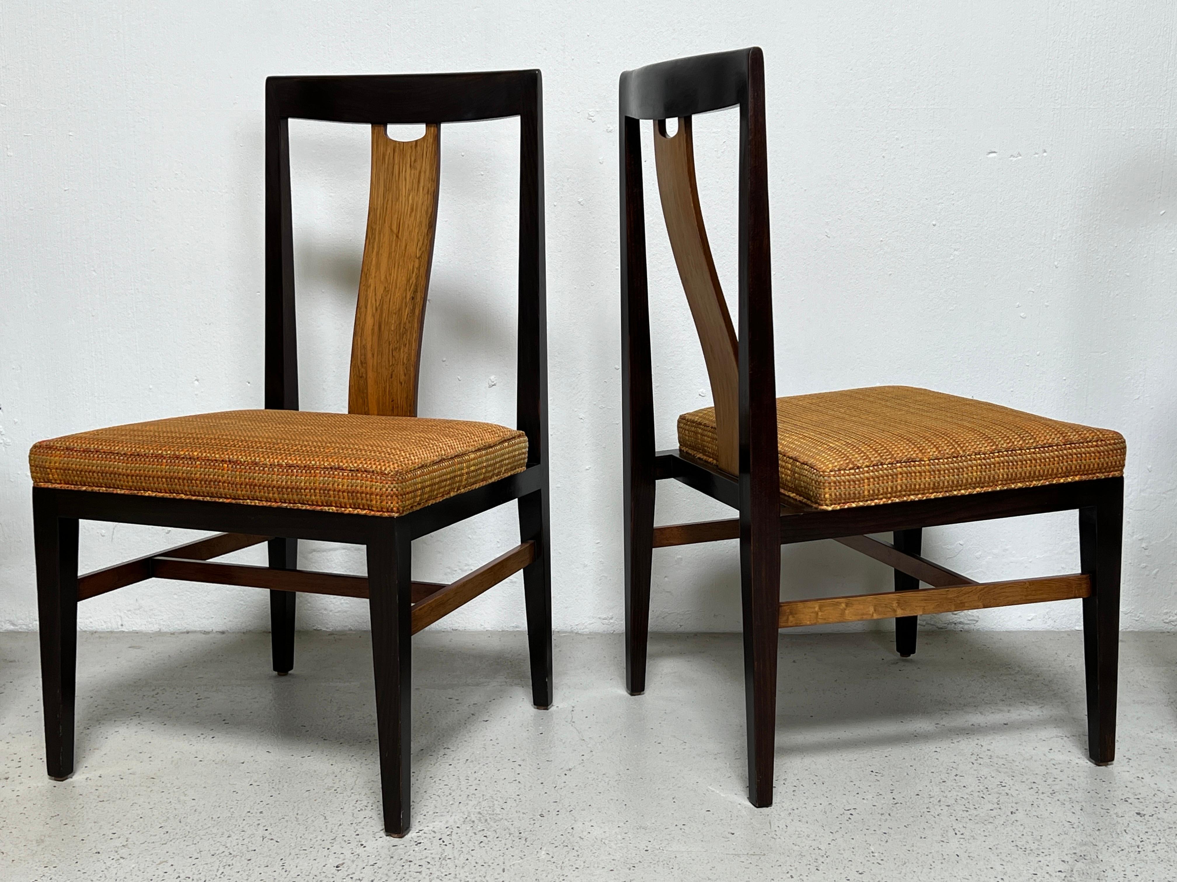 Set of Four Dining Chairs by Edward Wormley for Dunbar  For Sale 1