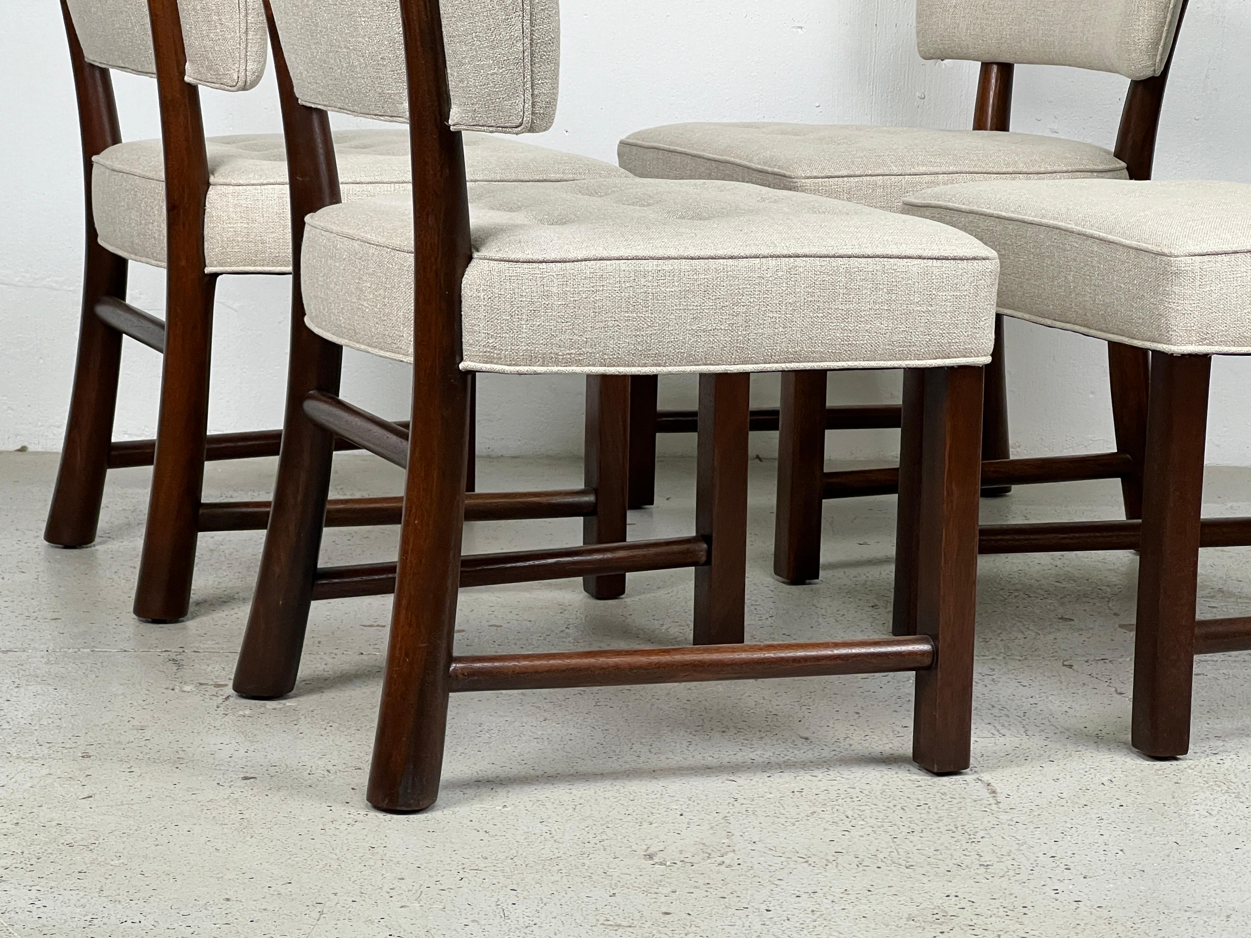Set of Four Dining Chairs by Edward Wormley for Dunbar For Sale 1