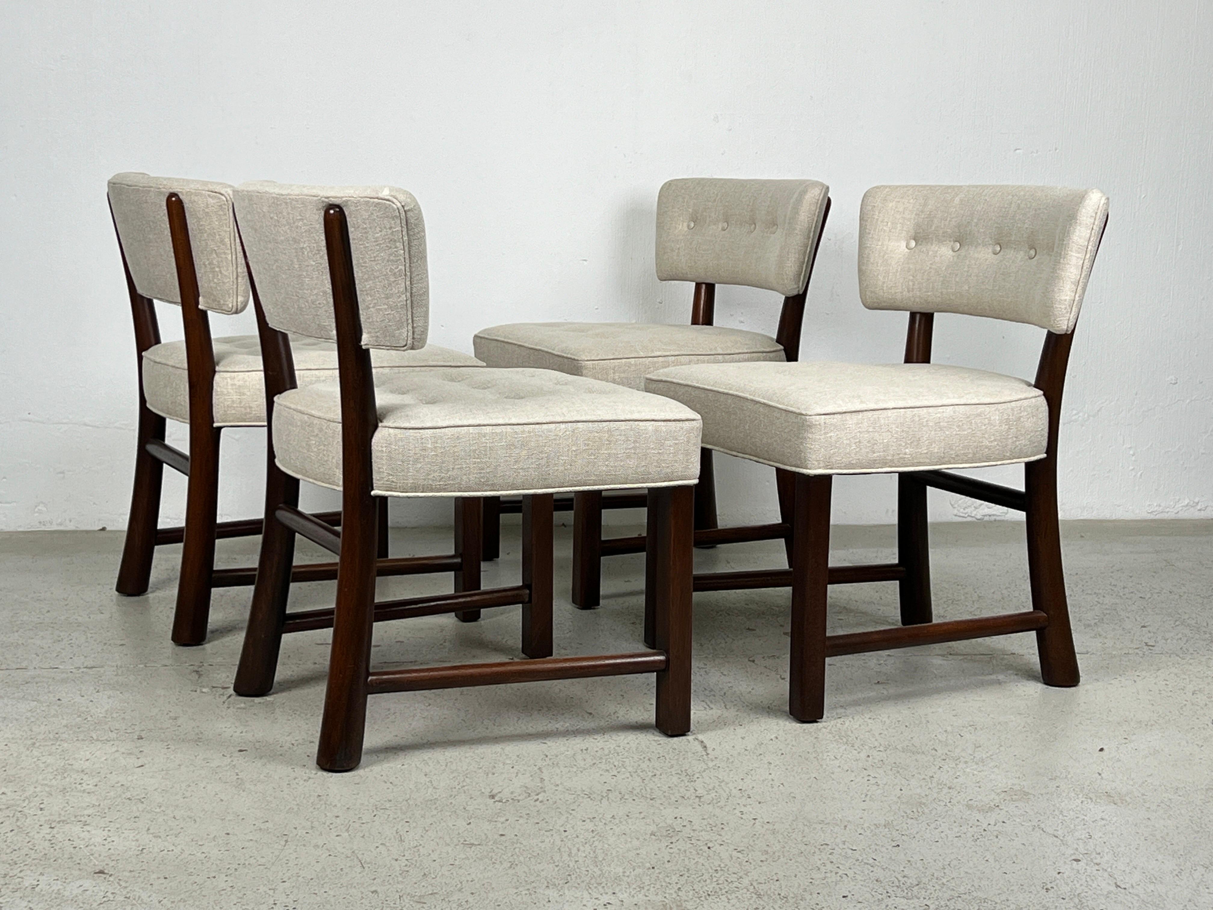 Set of Four Dining Chairs by Edward Wormley for Dunbar For Sale 4