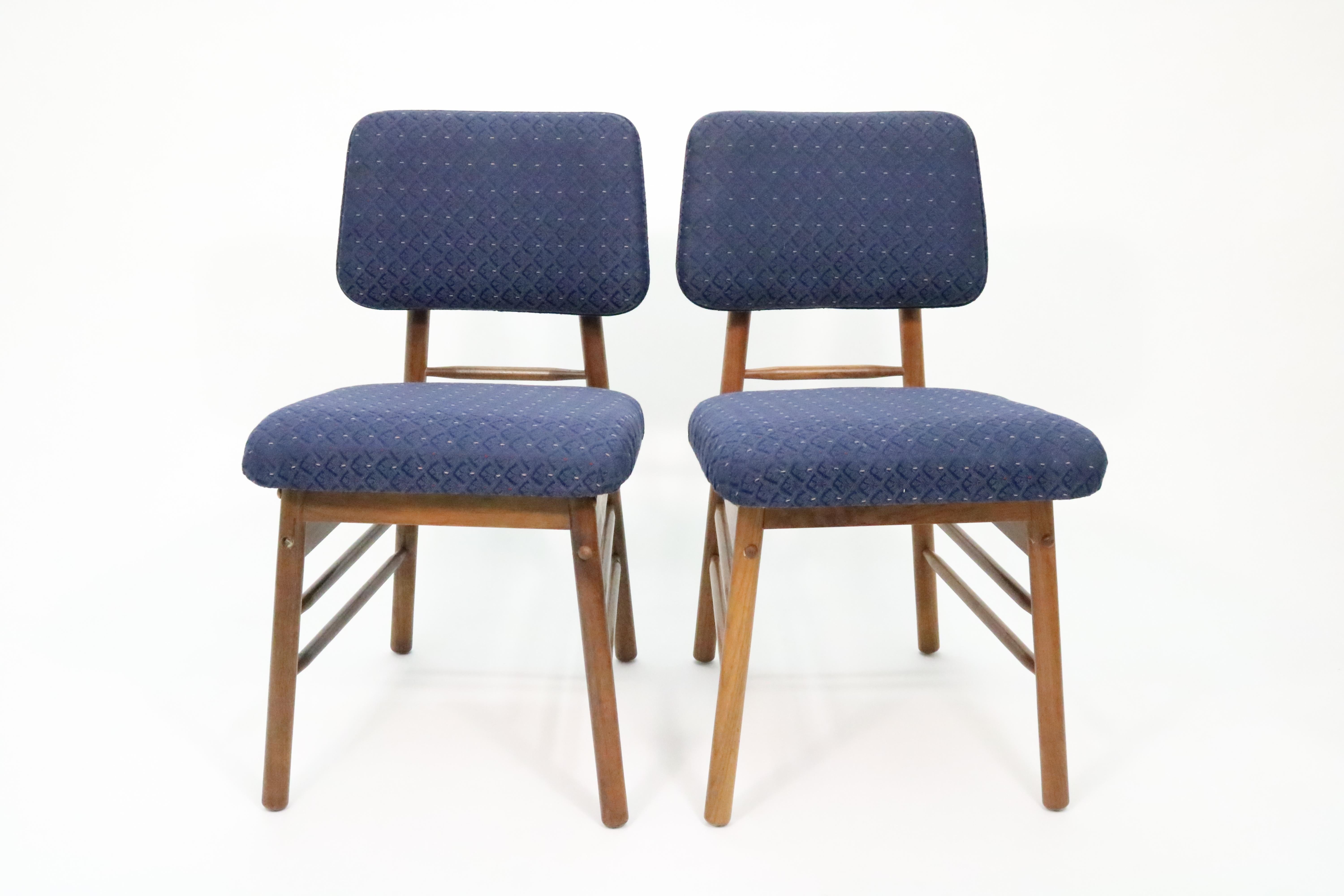 Upholstery Greta Grossman Dining Chairs for Glenn of California, Set of 4