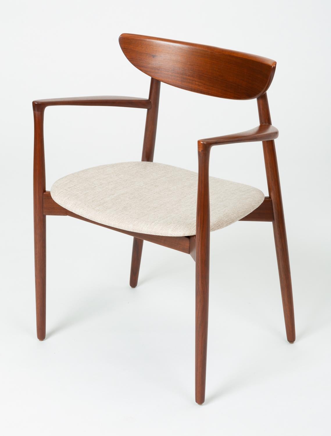 Scandinavian Modern Set of Four Dining Chairs by Harry Østergaard for Randers Møbelfabrik