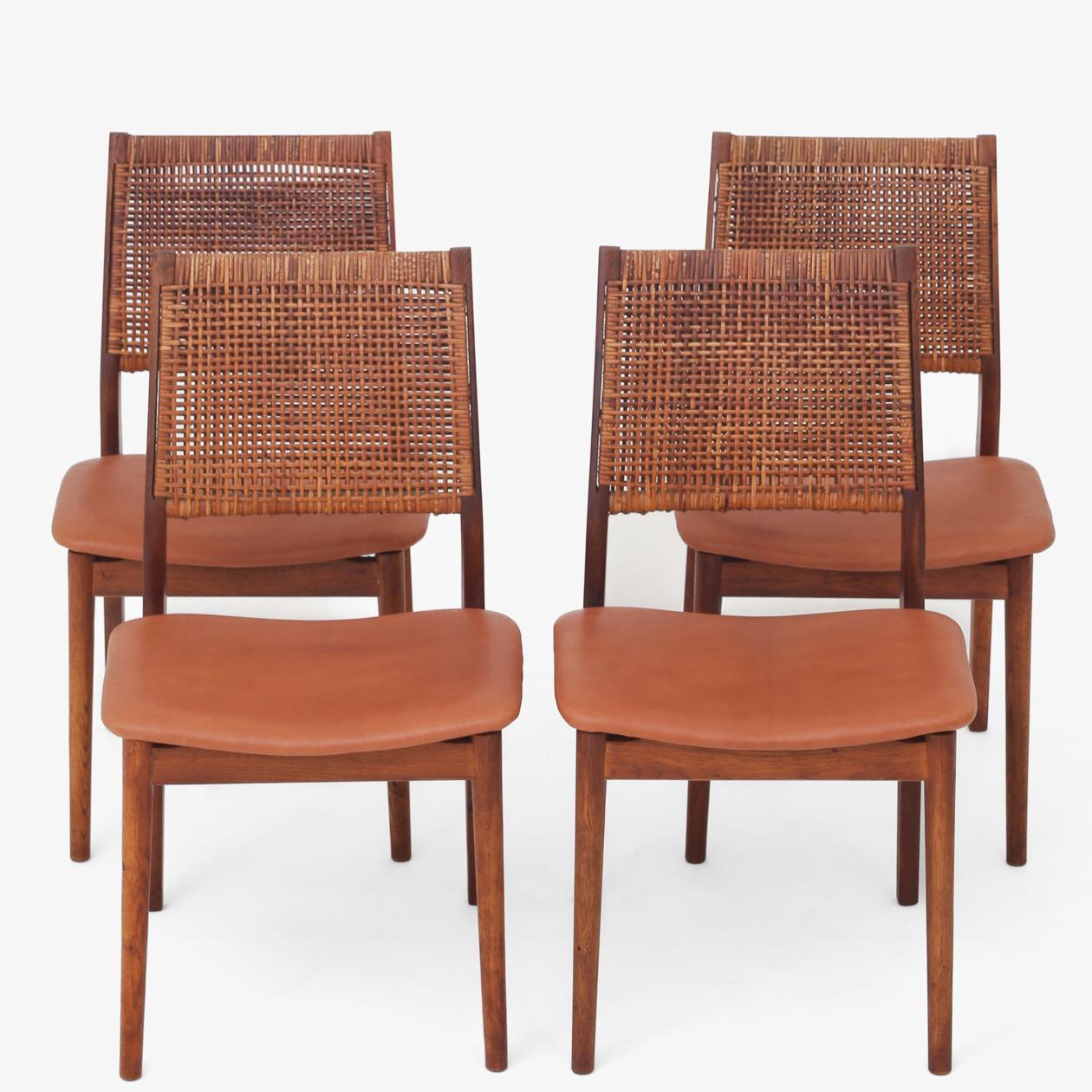 Set of four dining chairs by Helge Sibast 2
