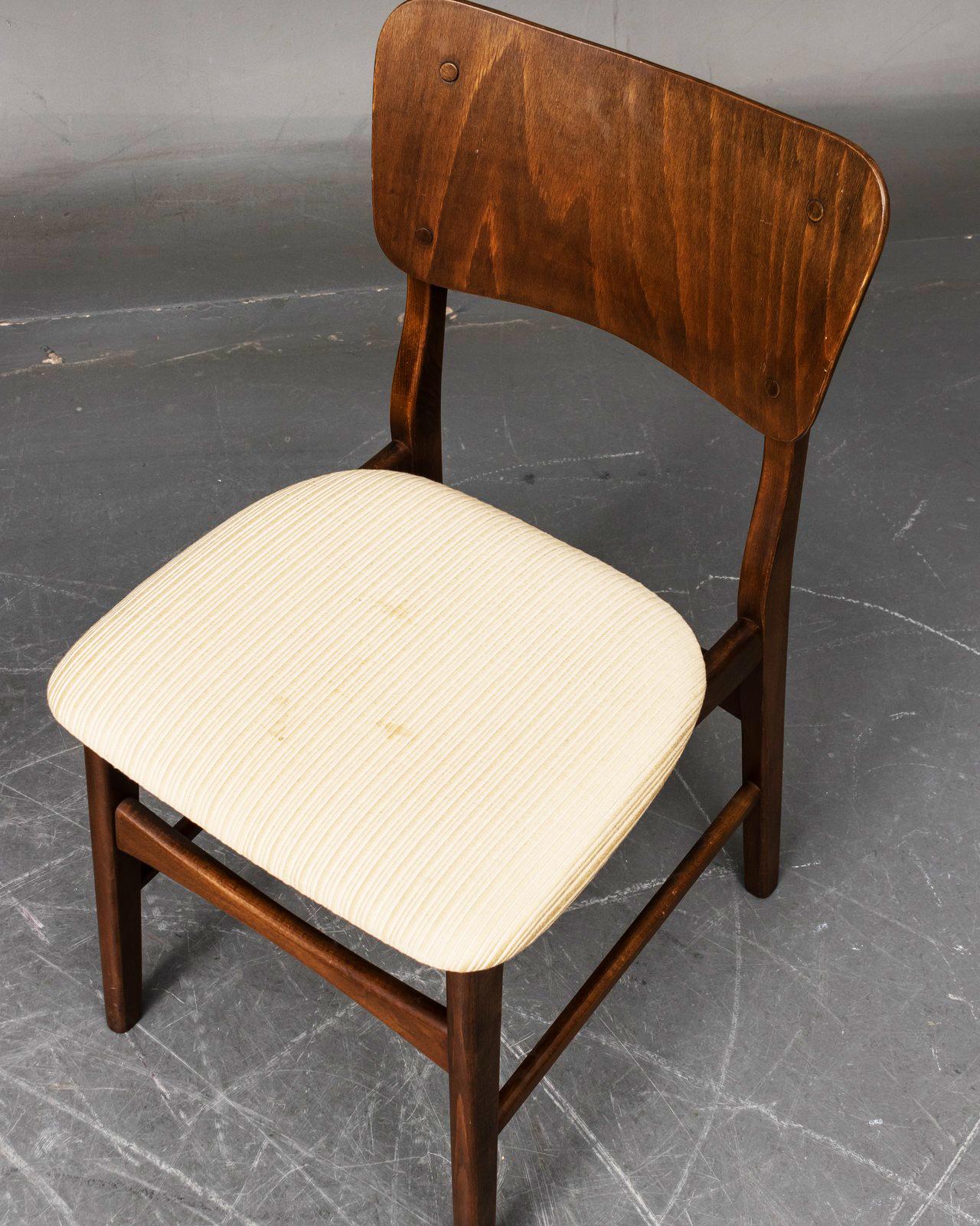 Mid-20th Century Set of Four Dining Chairs by Ib Kofod-Larsen for Christensen & Larsen For Sale