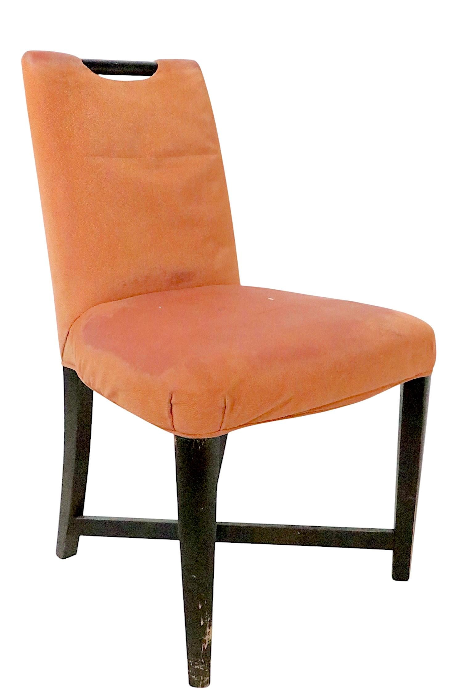 Satz von vier Esszimmerstühlen von John Hutton für Donghia im Angebot 5