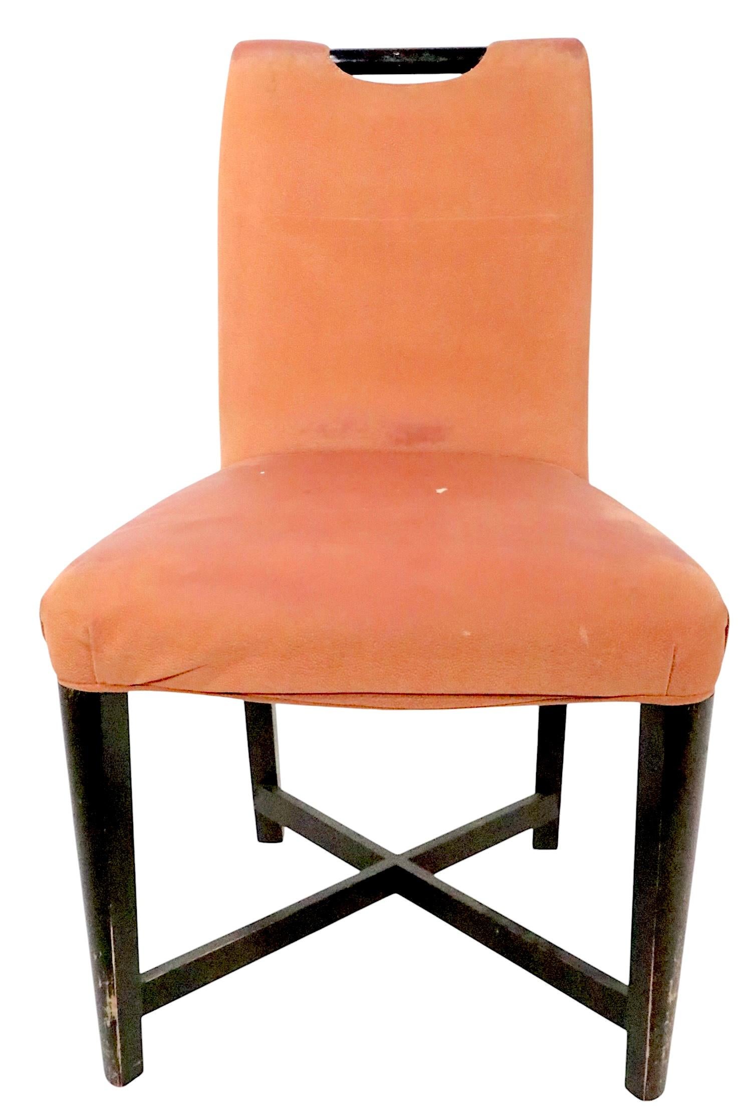 Satz von vier Esszimmerstühlen von John Hutton für Donghia im Angebot 6
