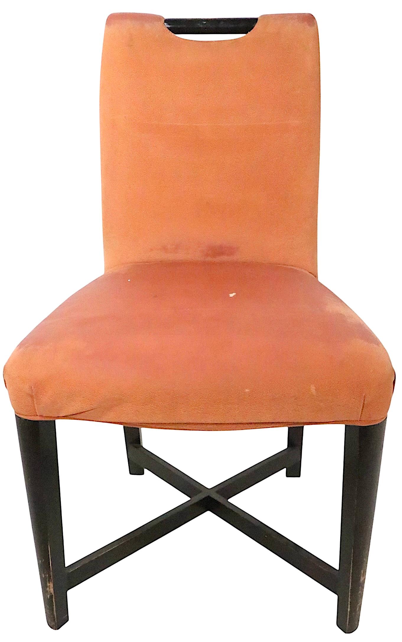Satz von vier Esszimmerstühlen von John Hutton für Donghia (20. Jahrhundert) im Angebot