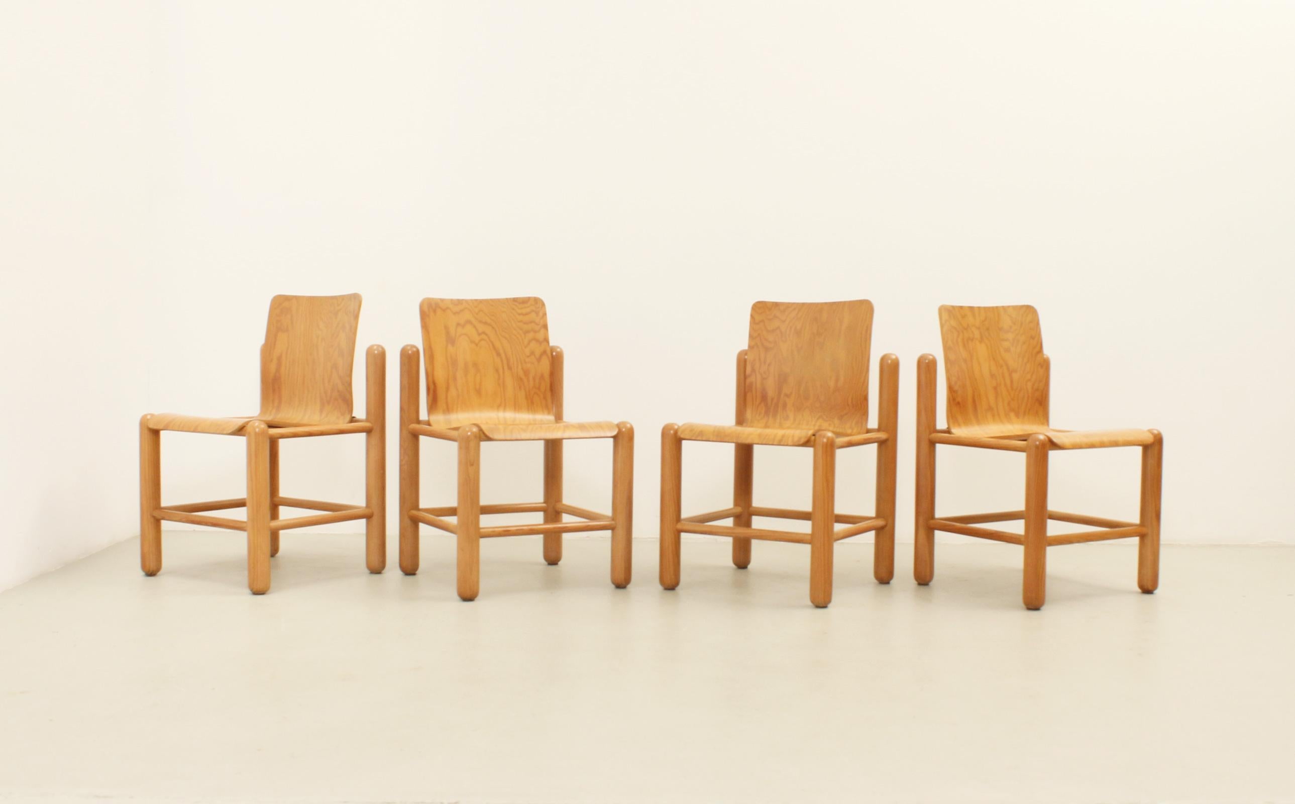 Set of Four Dining Chairs by Knud Friis & Elmar Moltke Nielsen, Denmark, 1970's For Sale 7