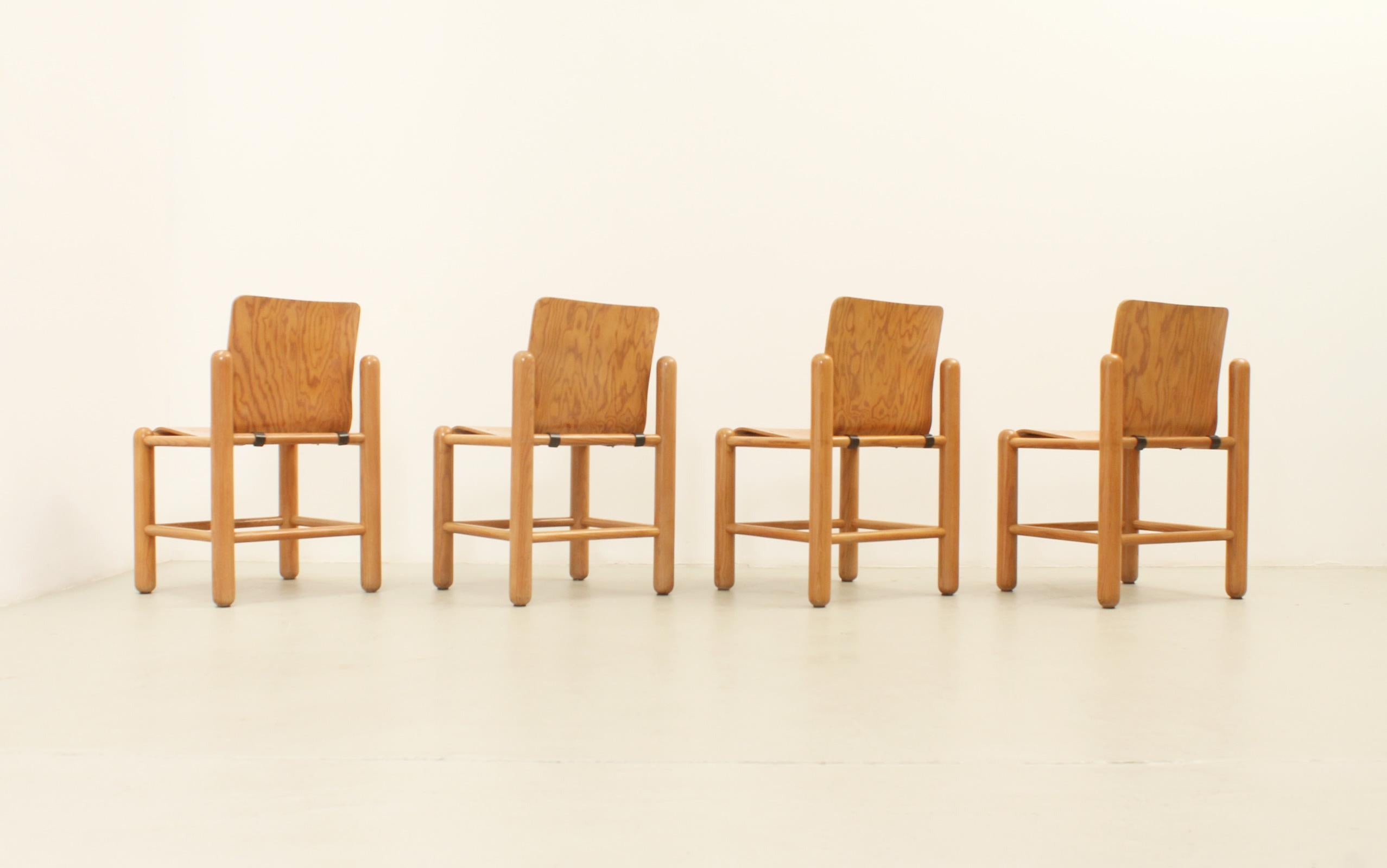 Set of Four Dining Chairs by Knud Friis & Elmar Moltke Nielsen, Denmark, 1970's For Sale 8