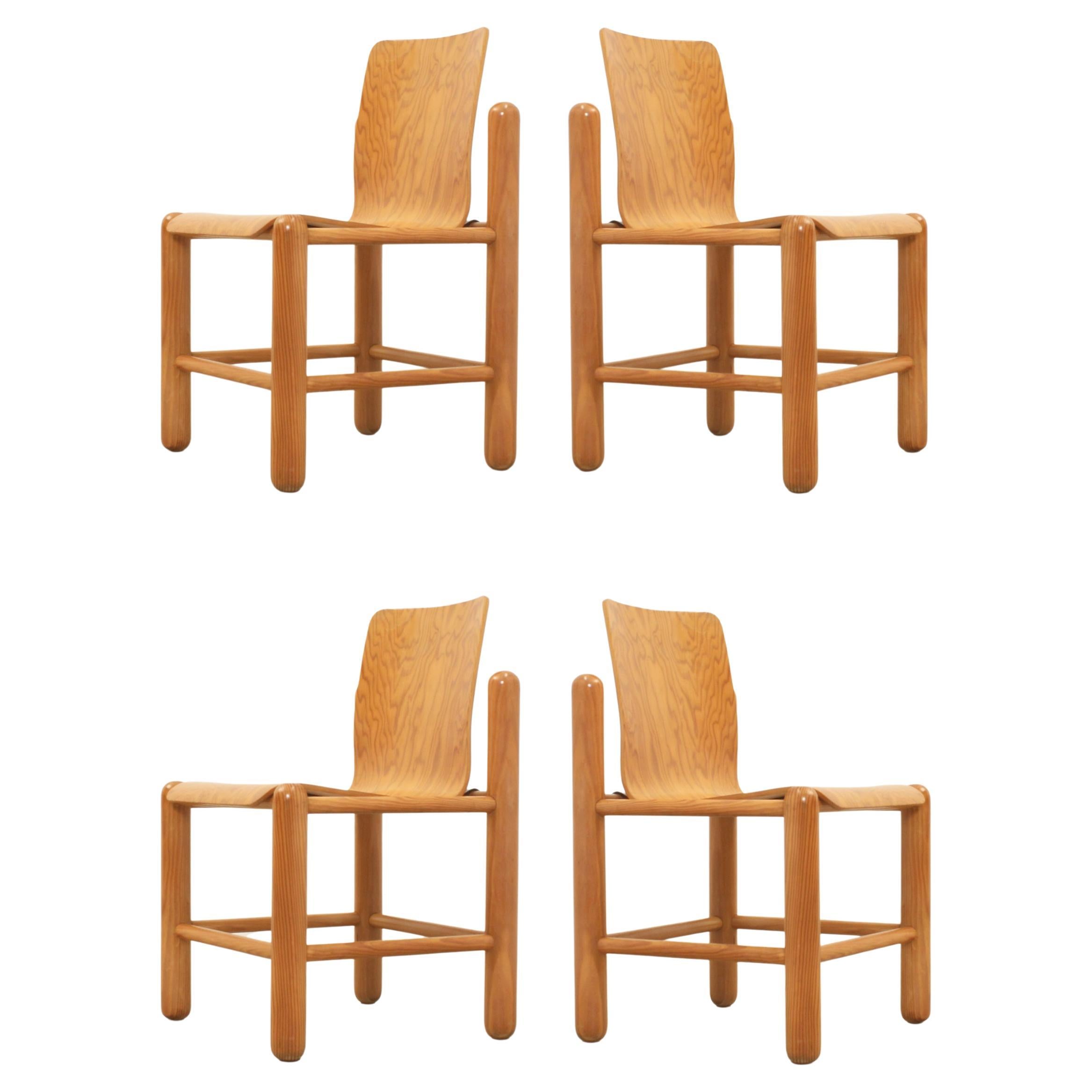Set of Four Dining Chairs by Knud Friis & Elmar Moltke Nielsen, Denmark, 1970's For Sale