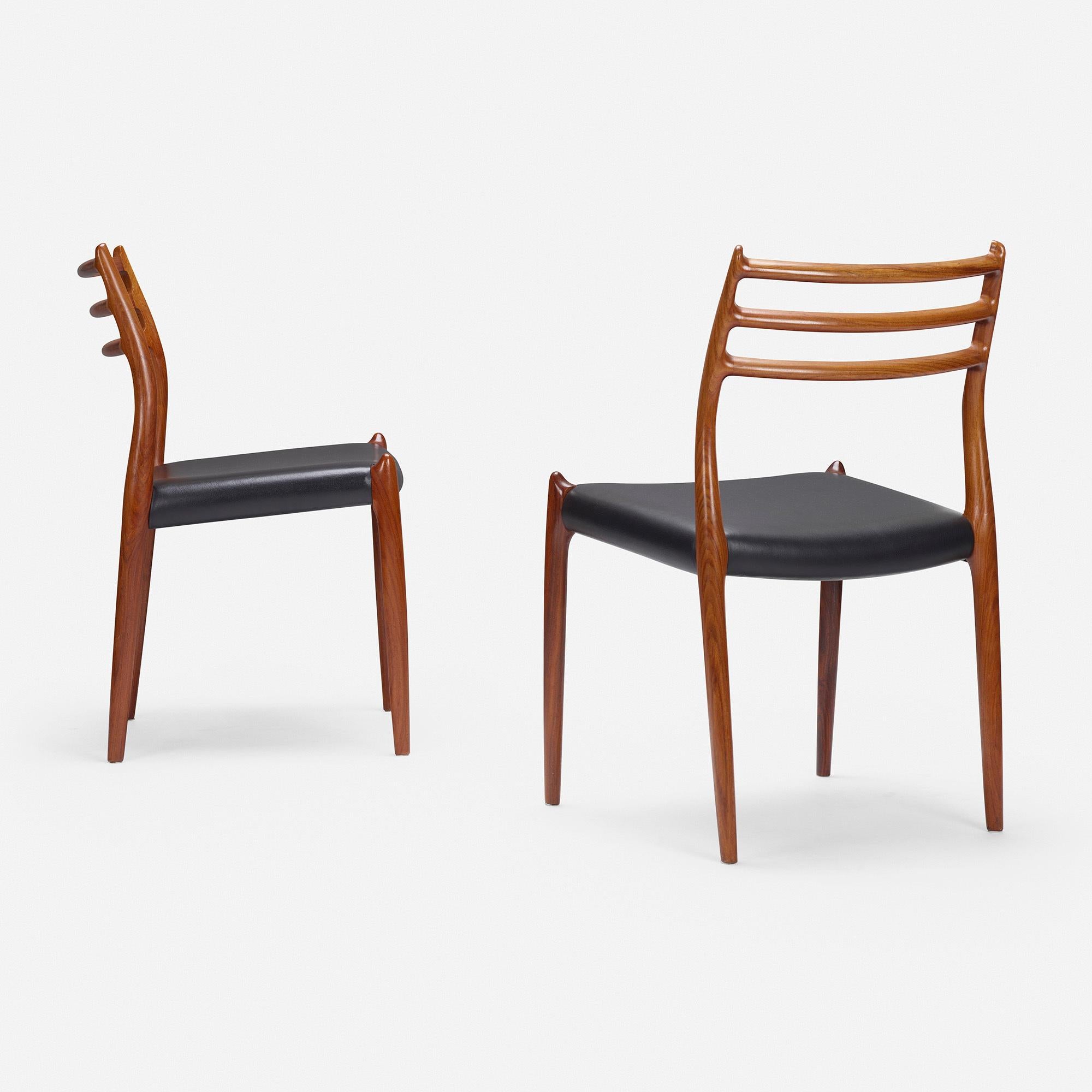 Danish Set of Four Dining Chairs by Niels O. Møller For Sale