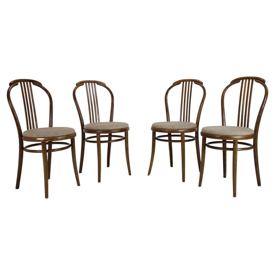 1980s Set of Four Dining Chairs by Ton, Czechoslovakia For Sale at 1stDibs