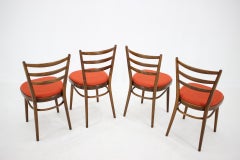 Ensemble de quatre chaises de salle à manger, Tchécoslovaquie, 1965