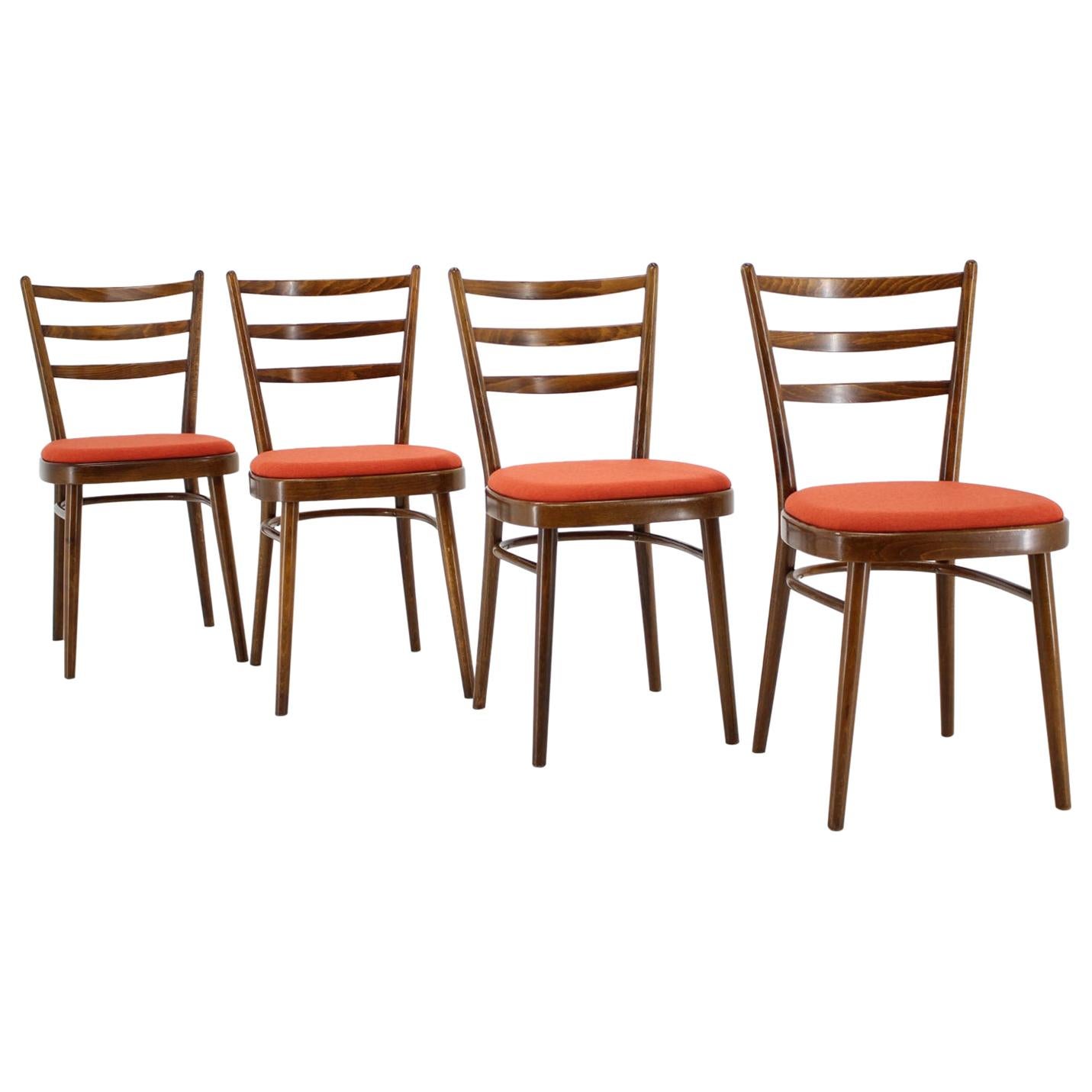 Set of Four Dining Chairs, Czechoslovakia, 1965 For Sale