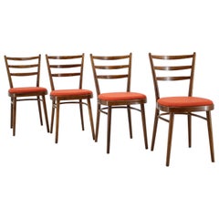 Ensemble de quatre chaises de salle à manger, Tchécoslovaquie, 1965