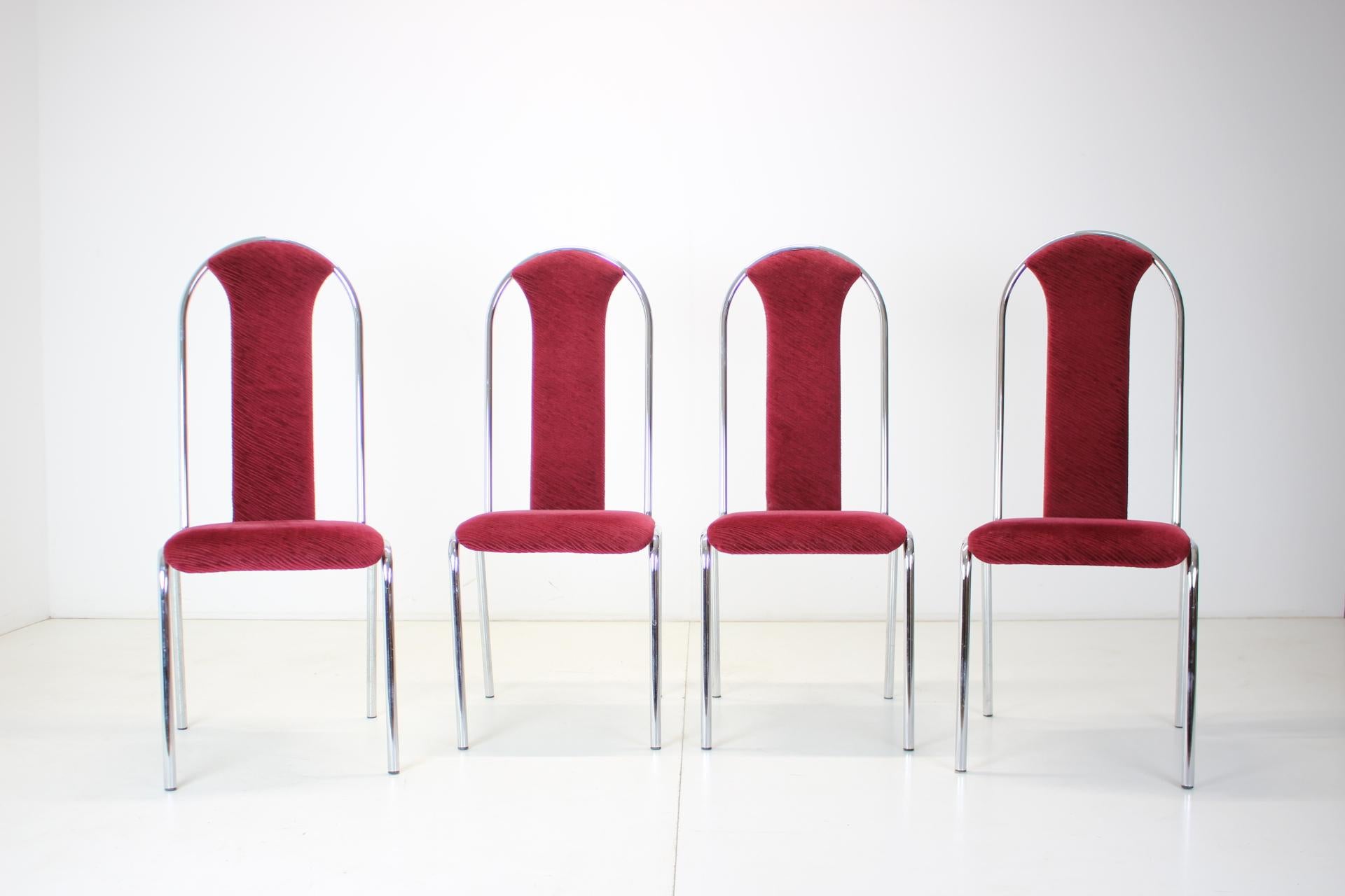 Set of Four Dining Chairs, Czechoslovakia, 1980s Kovobel For Sale 4