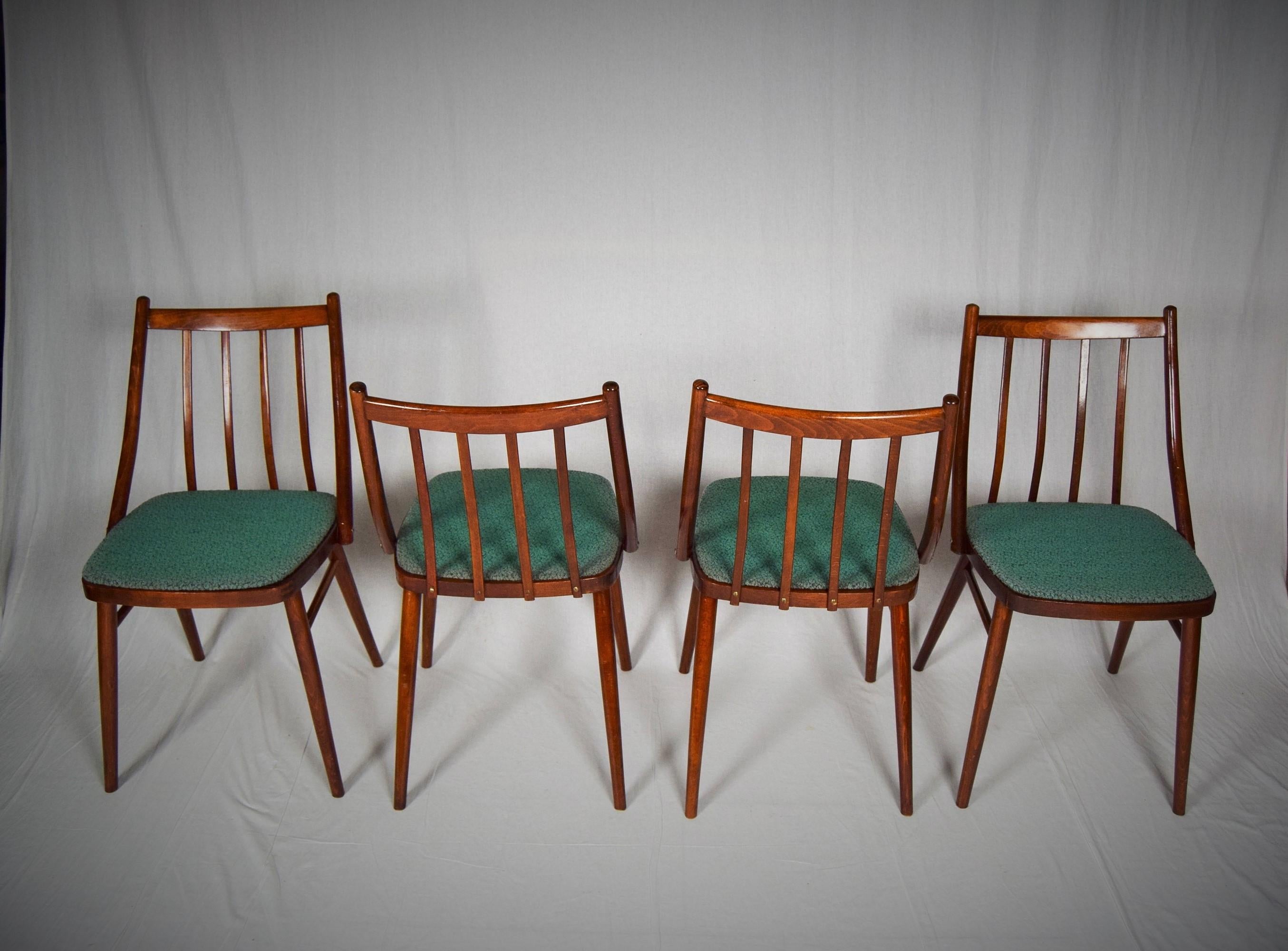 Set of Four Dining Chairs Designed by Antonín Šuman, 1966s 4