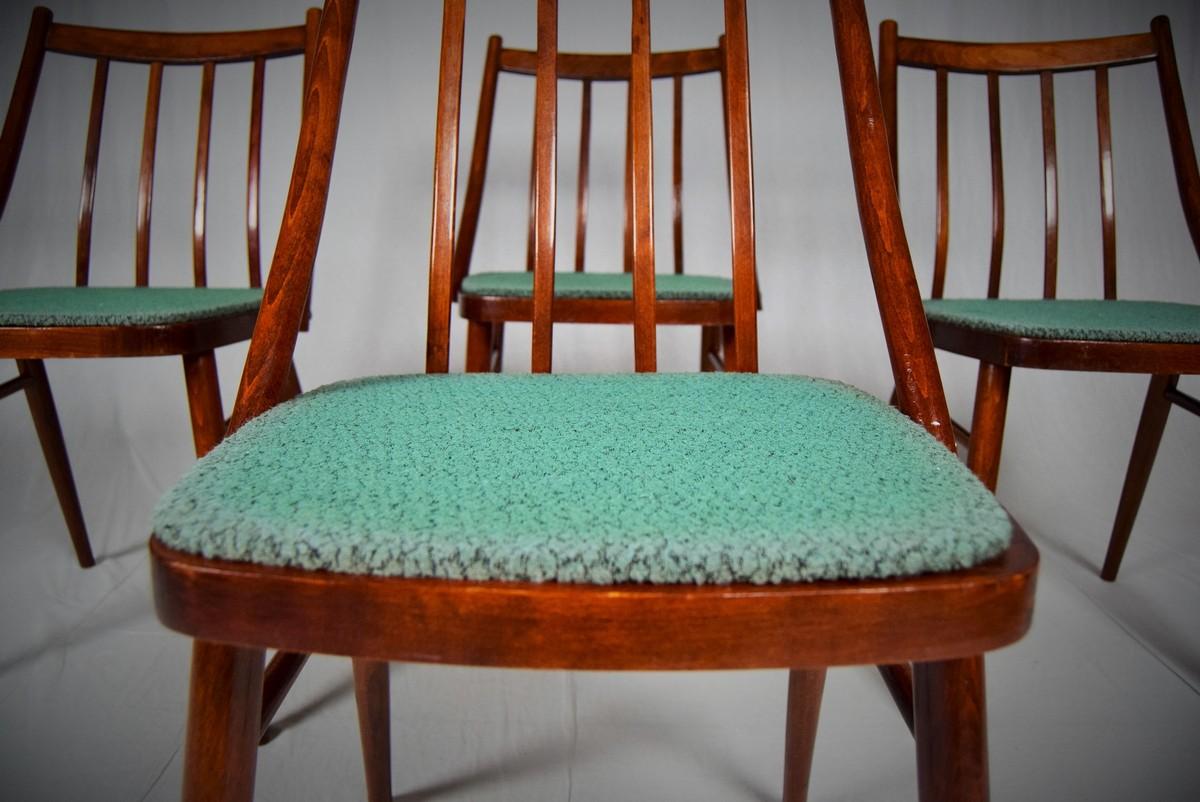 Czech Set of Four Dining Chairs Designed by Antonín Šuman, 1966s For Sale